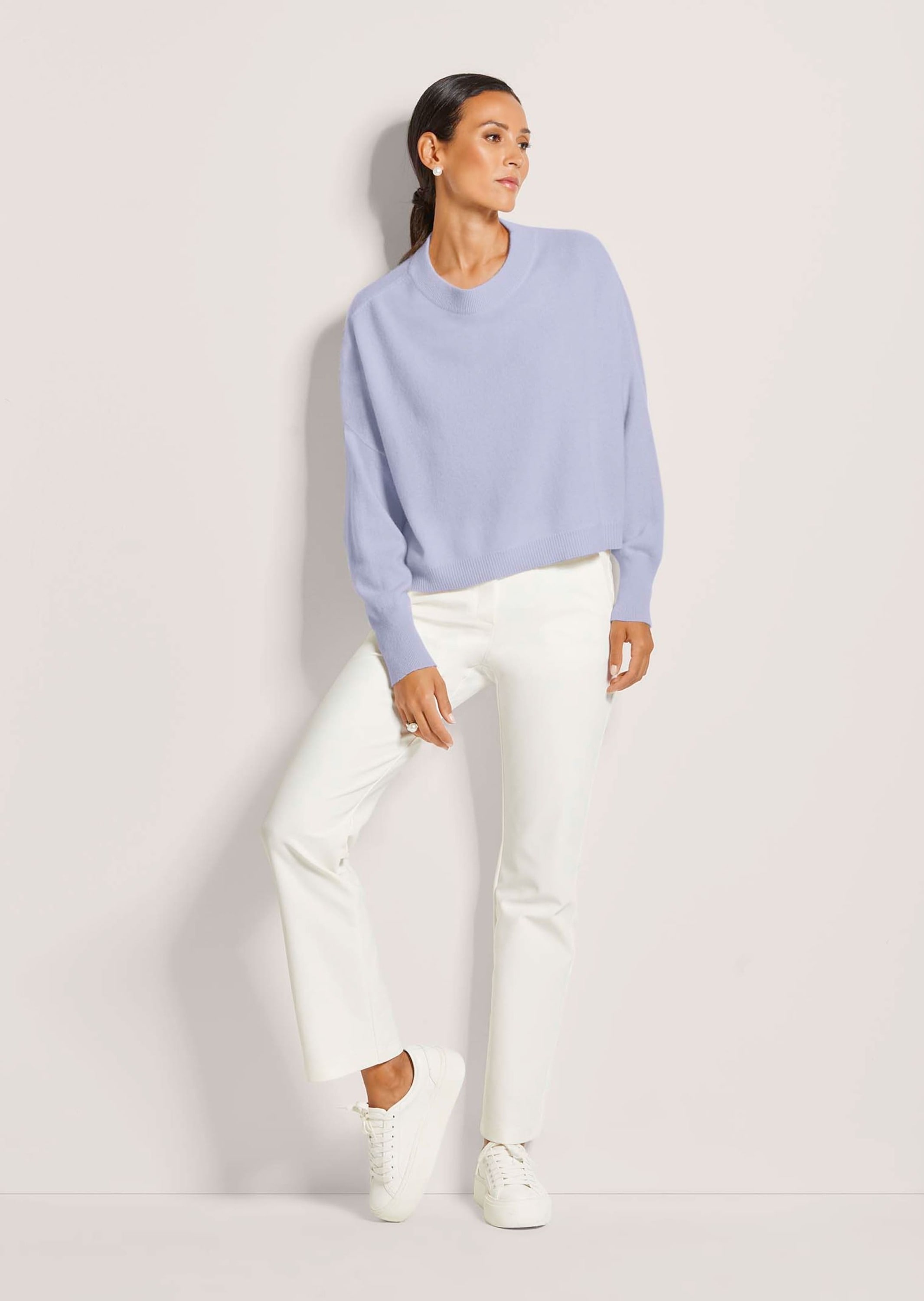 MADELEINE Longpullover »Strickpullover Kaschmir Pullover mit Rundhalsausschnitt« Oversized Look