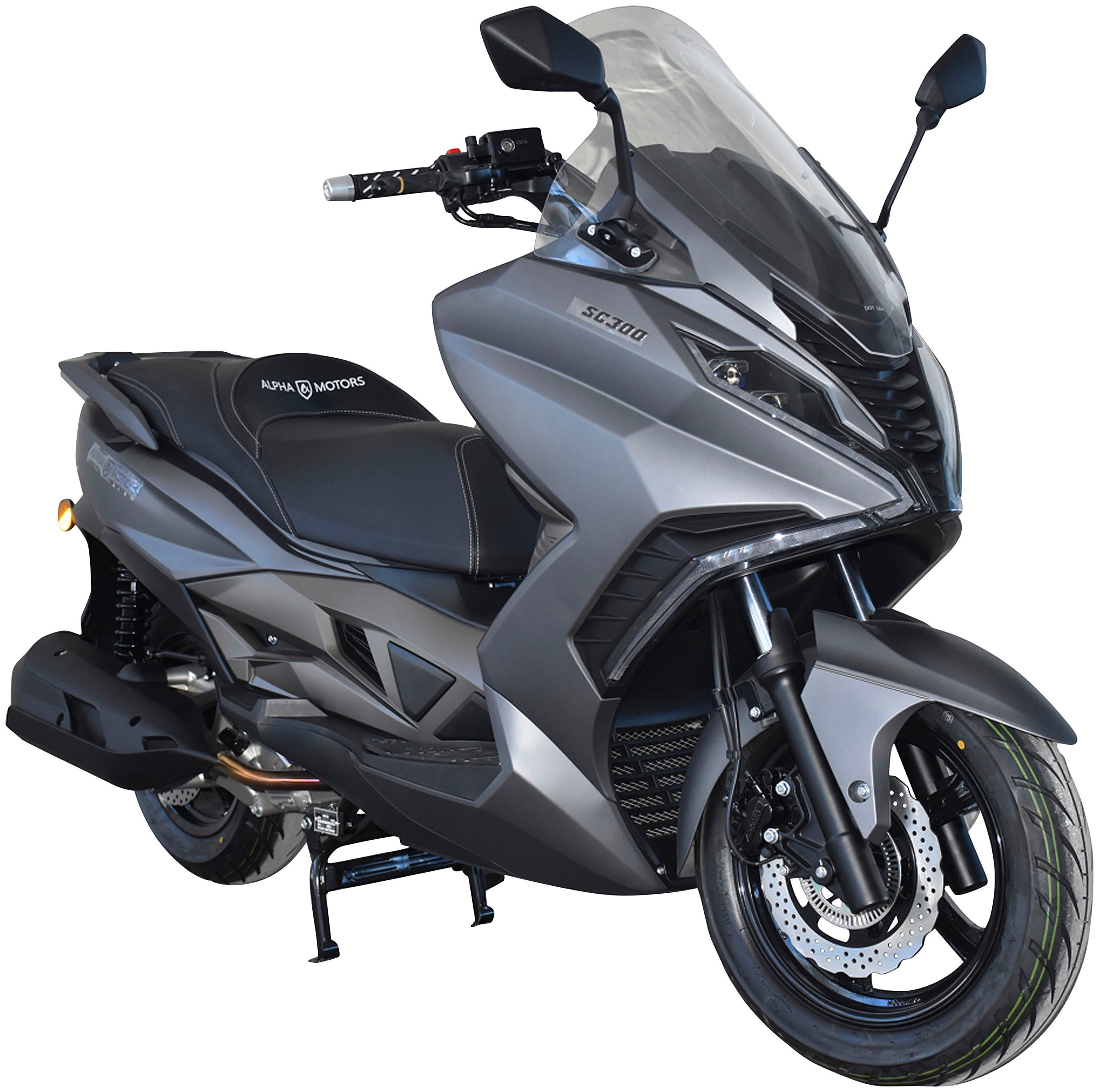 Alpha Motors Motorroller "Sport Cruiser 300" 276 cm³ 125 km/h Euro 5+ 23,79 mit integr. Alarmanlage, Keyless-System, USB-Anschluss und Windschild