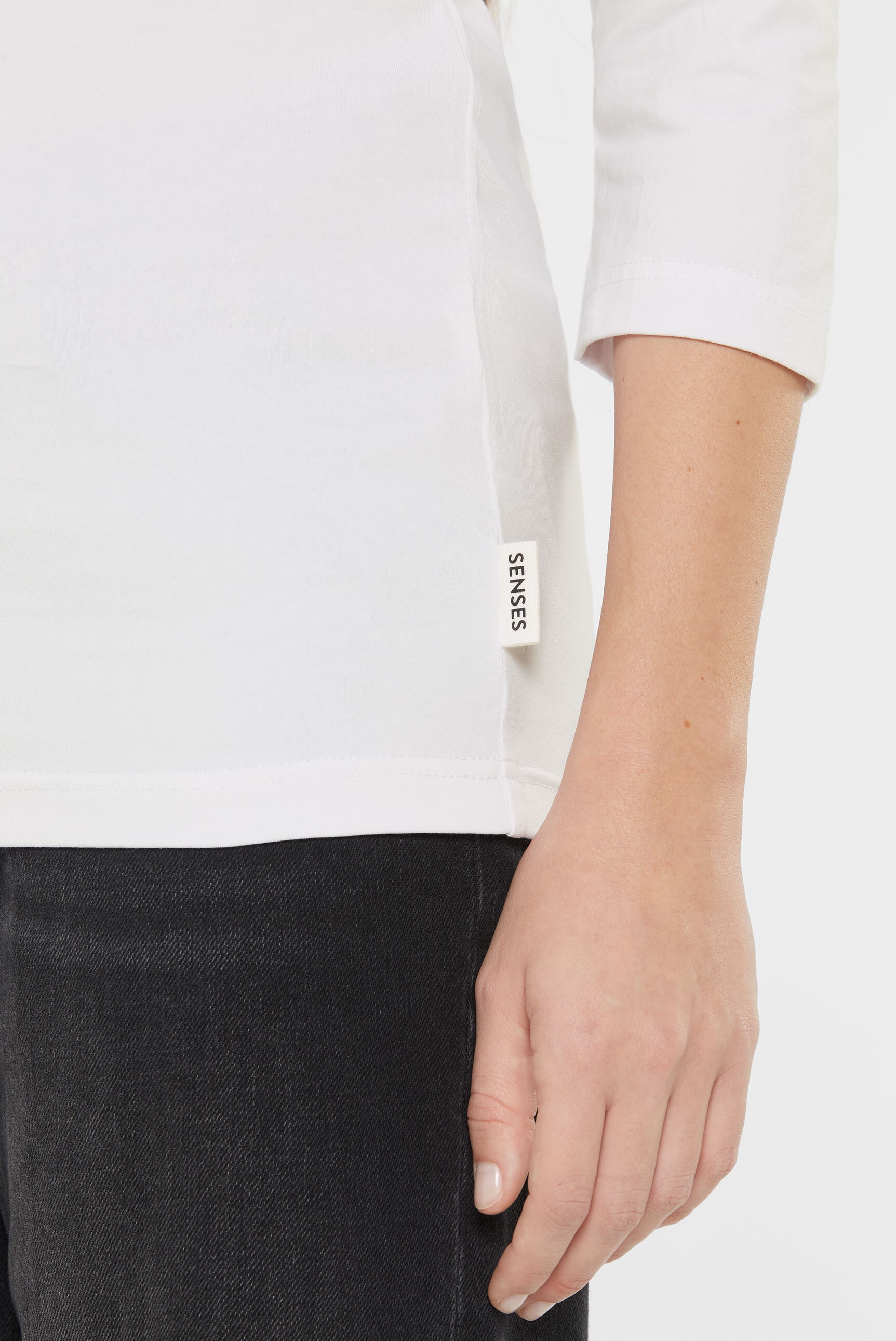 SENSES.THE LABEL Rundhalsshirt, mit Elasthan-Anteil