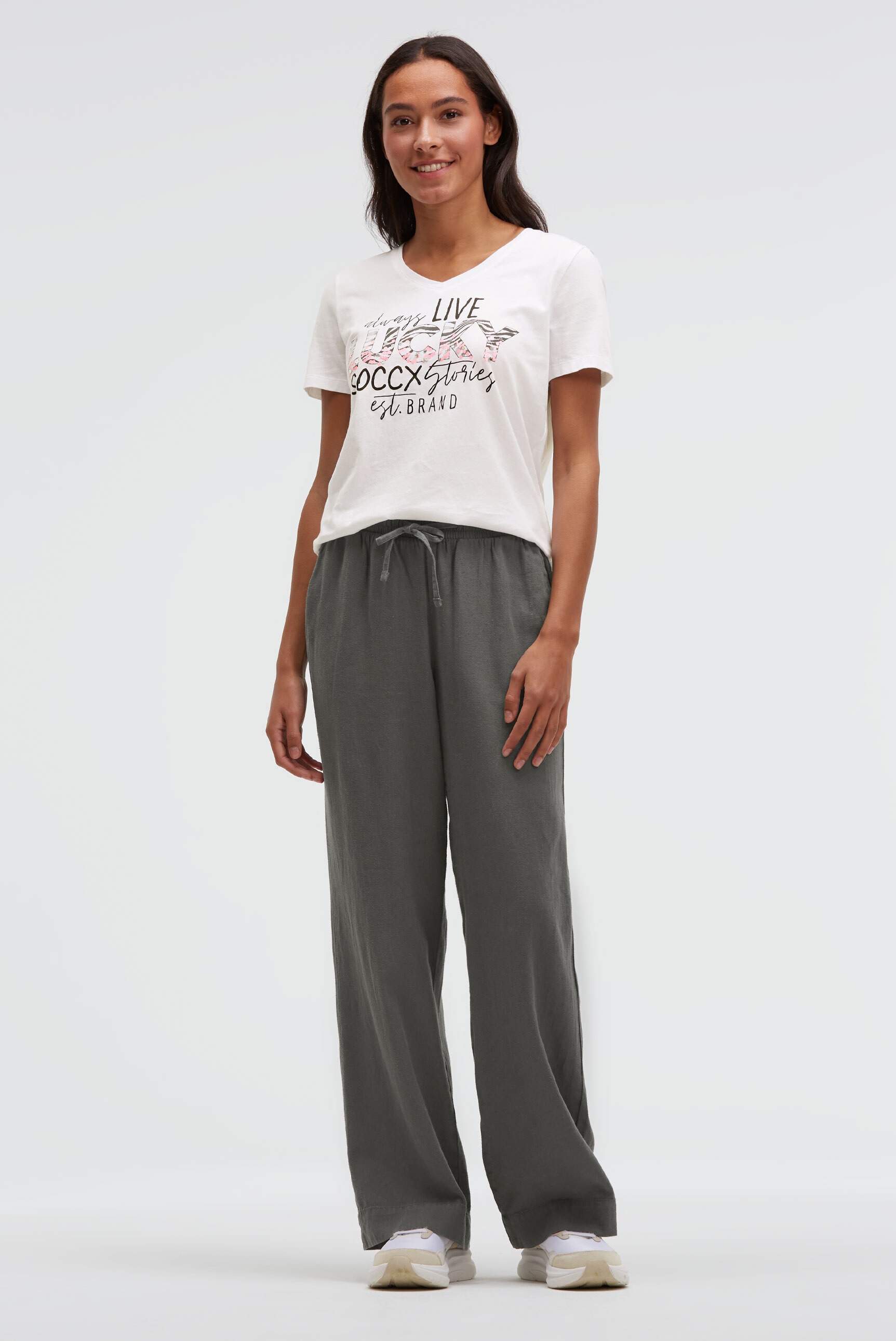 SOCCX Schlupfhose  mit Elastikbund und Kordel