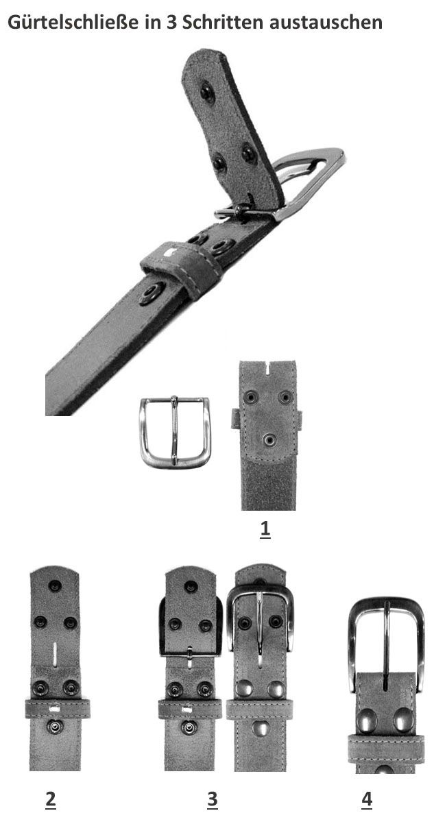 Ledergürtel RETTUNGSRING GÜRTEL, Damen, Gr. 90, grau, Rindsleder, Gürtel Ledergürtel, mit Weltkarten-Schließe, rustikales Design 3