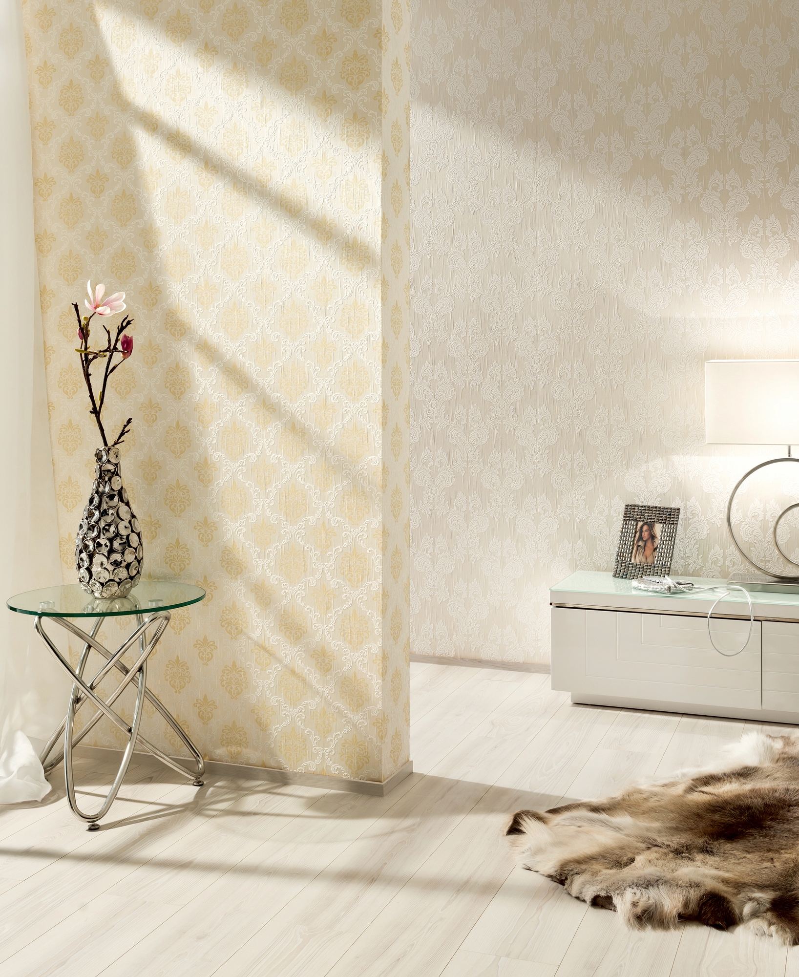 Architects Paper Textiltapete »Tessuto«, Barock-floral-gemustert, Tapete Barock Tapeten Wohnzimmer Schlafzimmer Küche modern Design Büro