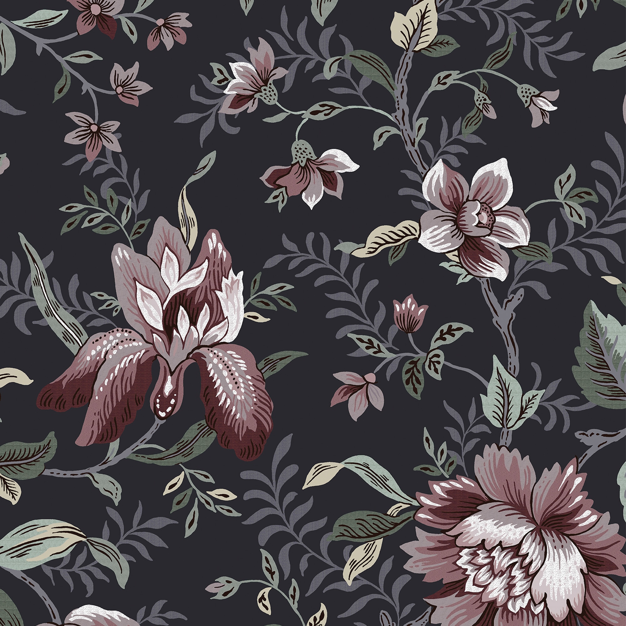 LAURA ASHLEY Vliestapete »Edita’s Garden«, geblümt, 10mx52cm (ca. 5m2)