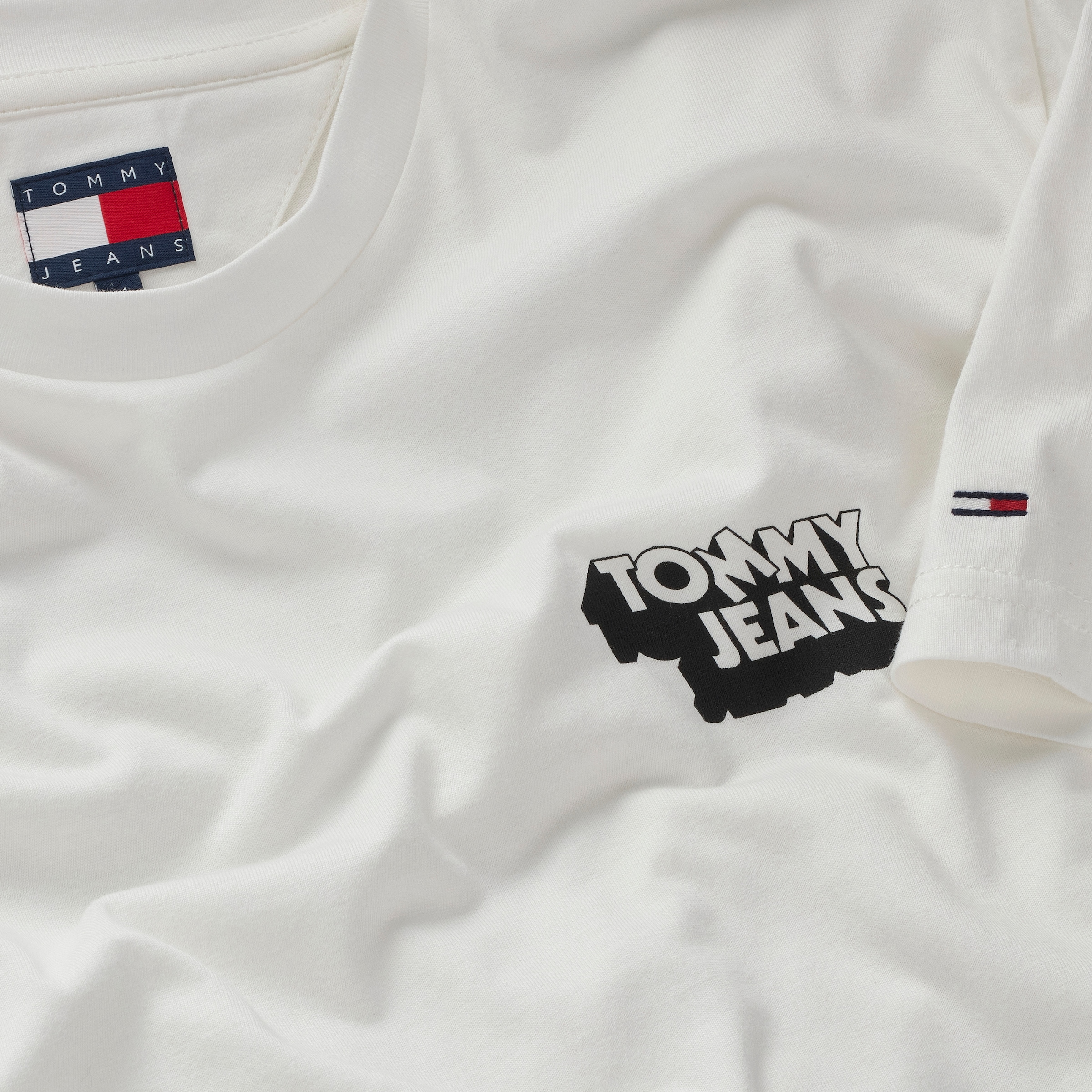 Tommy Jeans T-Shirt »TJM SLIM STACK LOGO TEE EXT«, Mit Rundhalsausschnitt
