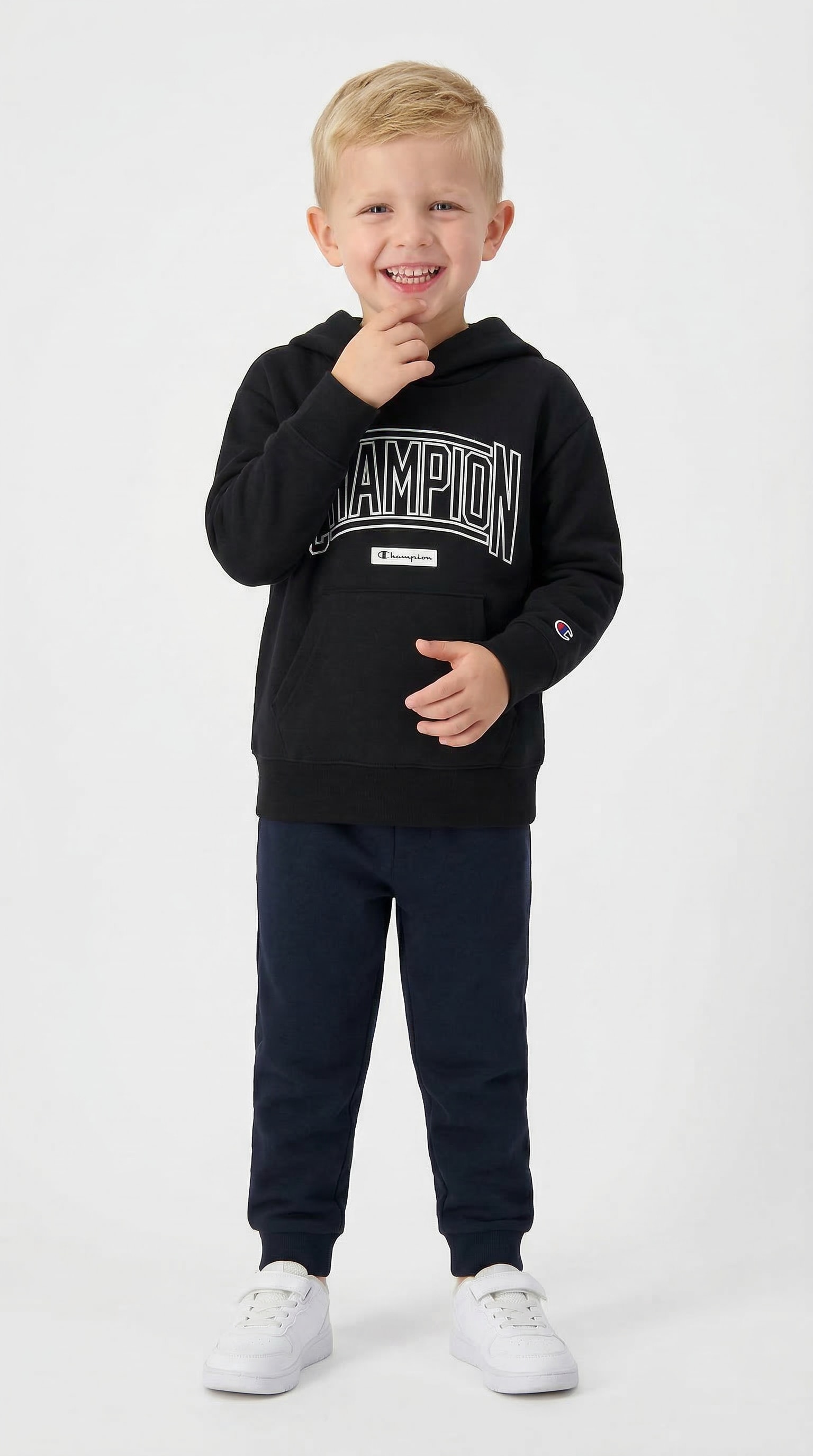 Champion Kapuzensweatshirt "COLLEGE Terry Hoodie Large Logo", mit Kapuze, Langarm