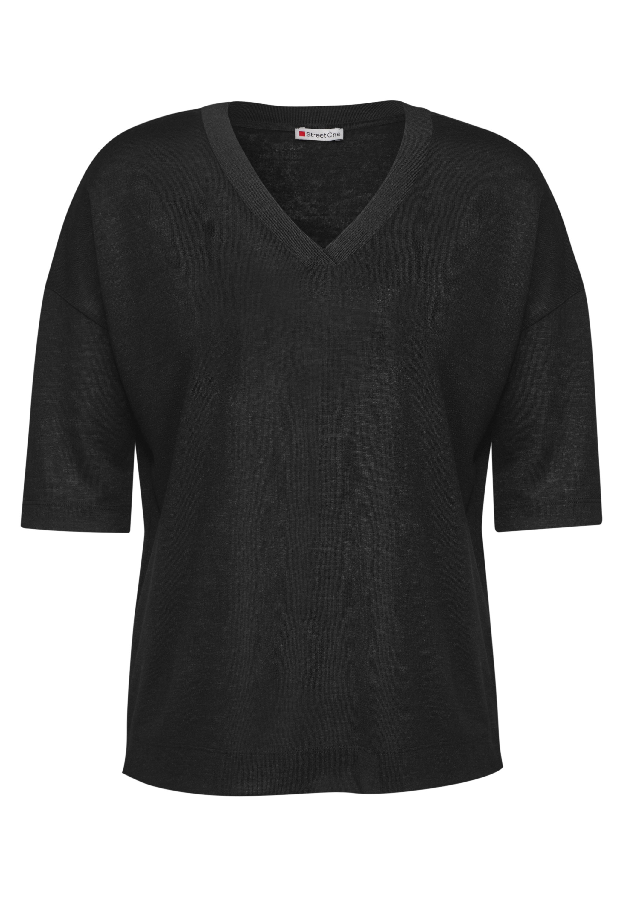 STREET ONE T-Shirt, mit Seitlichen Einschlitzen am Saum