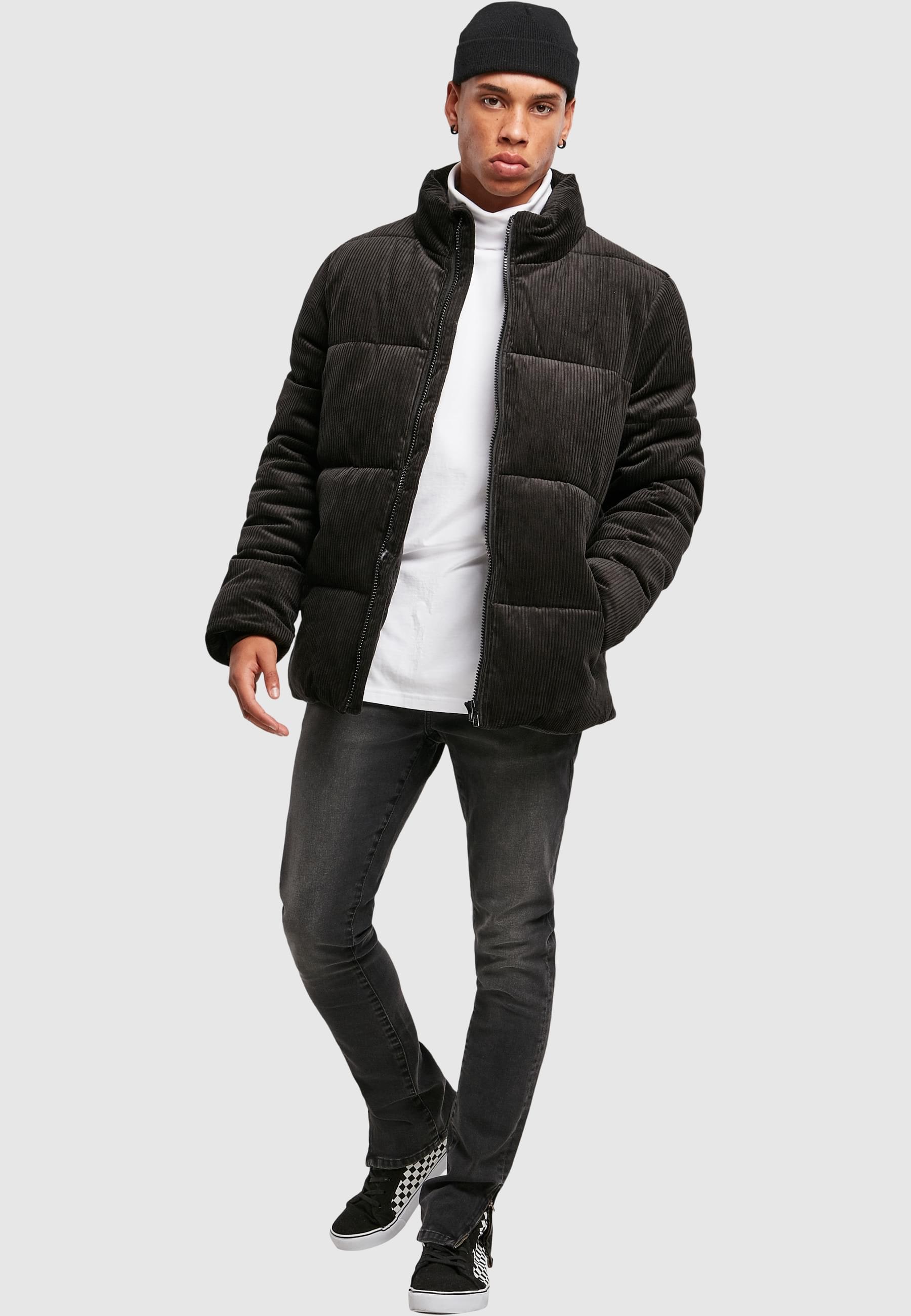 URBAN CLASSICS Winterjacke »Herren Boxy Corduroy Puffer Jacket«, (1 St.), ohne Kapuze