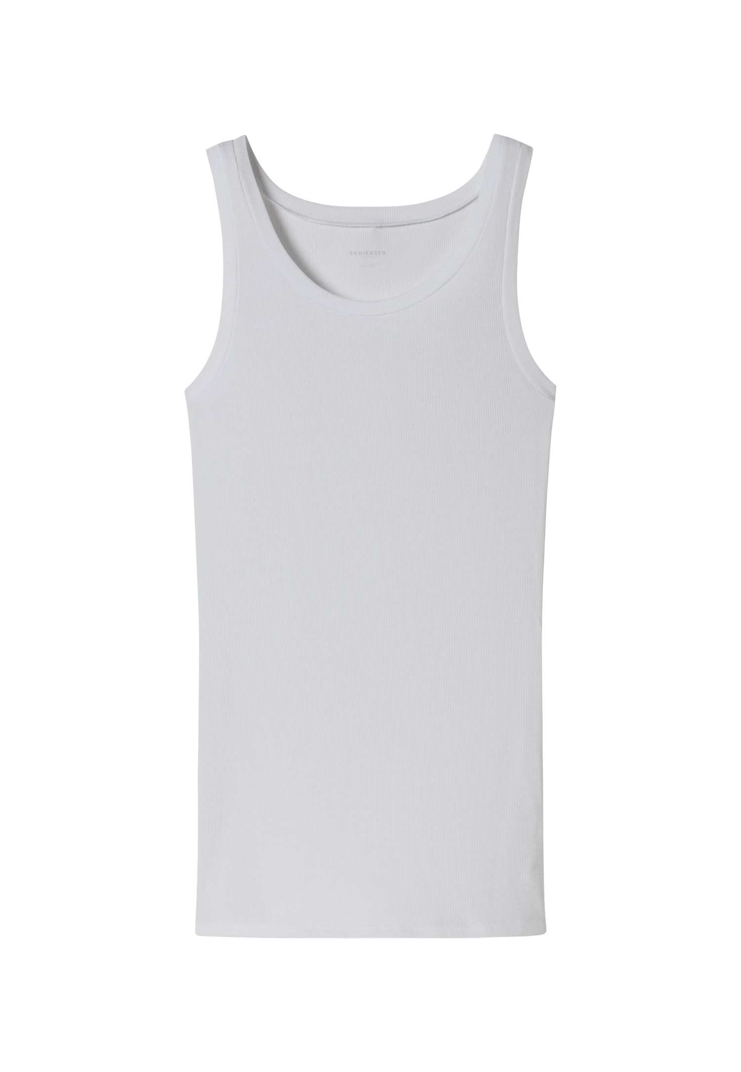 Schiesser Tanktop »Pure Rib«, tiefer Rundhals-Ausschnitt, elastisch, breite Träger