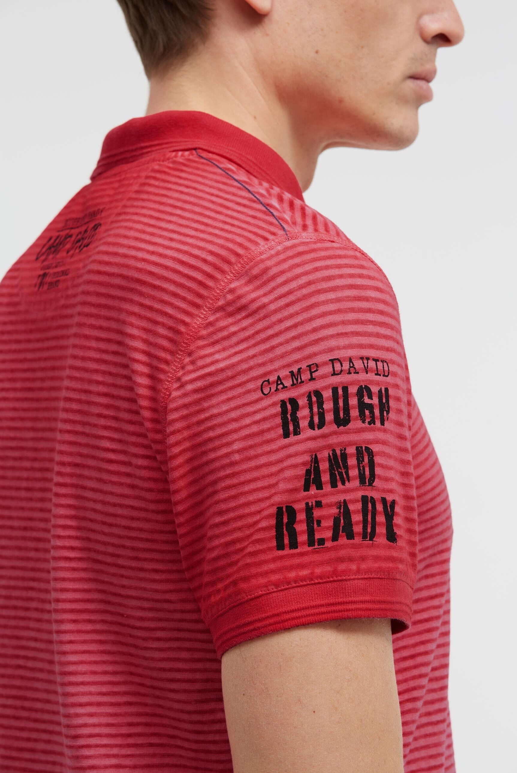CAMP DAVID Poloshirt mit Seitenschlitze