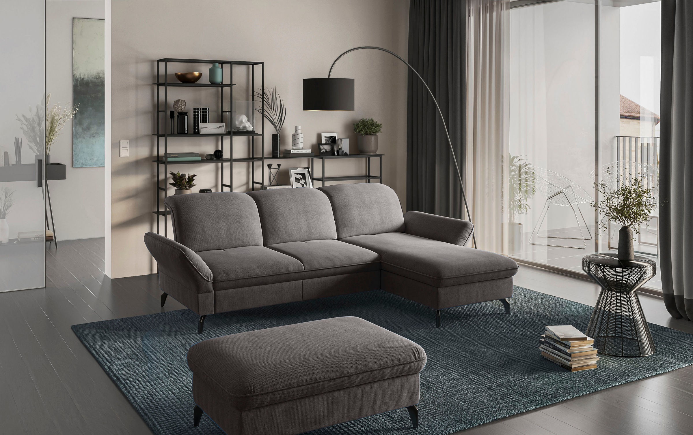 sit&more Ecksofa "Leandro L-Form", Wahlweise mit Bett-, Kopfteil - und Arml günstig online kaufen