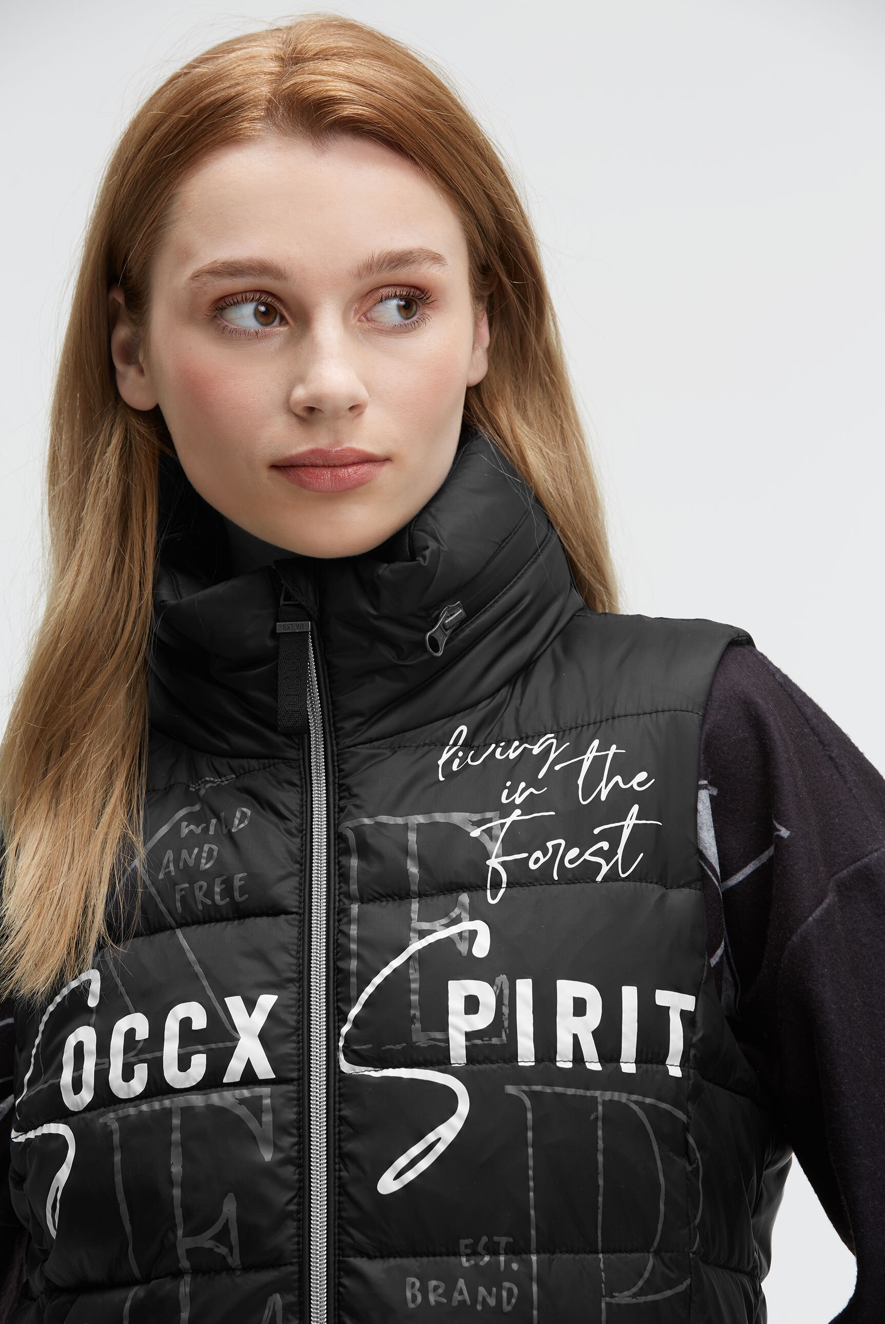 SOCCX Steppweste, mit integrierter Kapuze