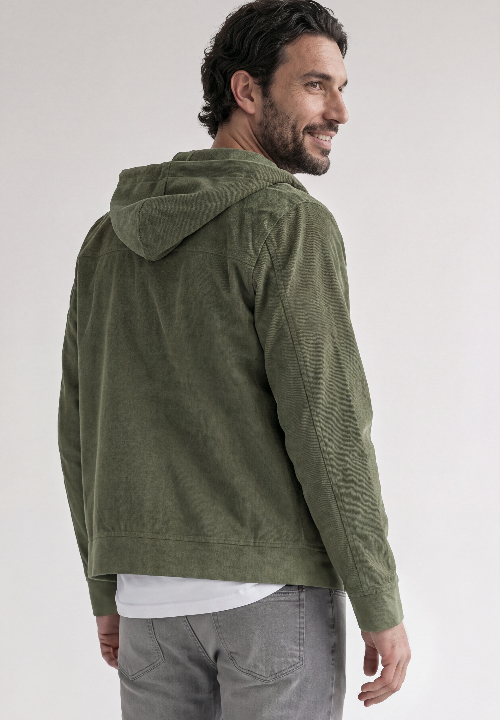 STREET ONE MEN mit Kapuze in Cord-Optik