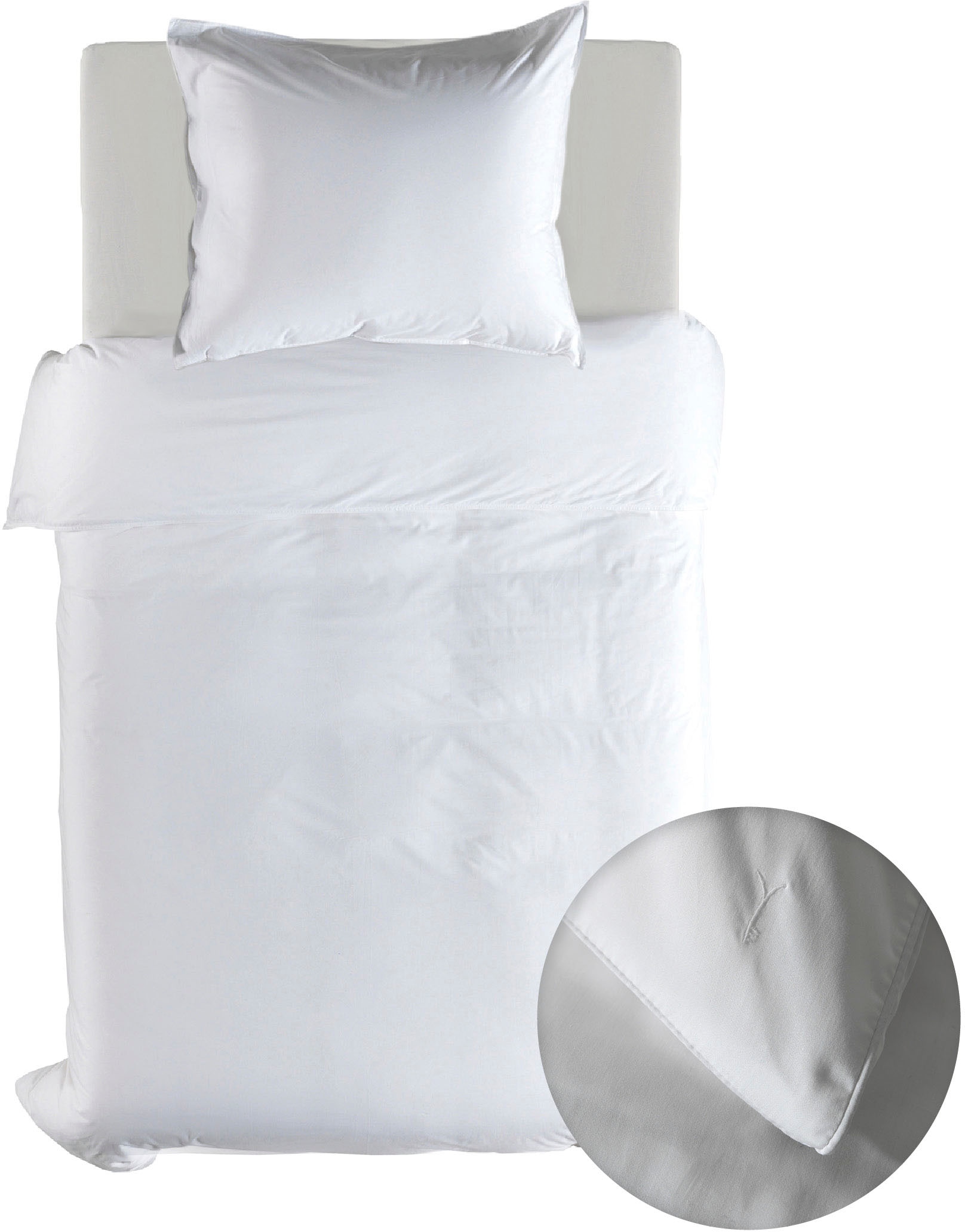 Bettwäsche YELLOWblanc de blanc, blanc de blanc, Mako-Satin, Obermaterial: 100% Baumwolle, Bettwäsche, "Suite-Dubai", Uni Design, 100% Baumwolle ab