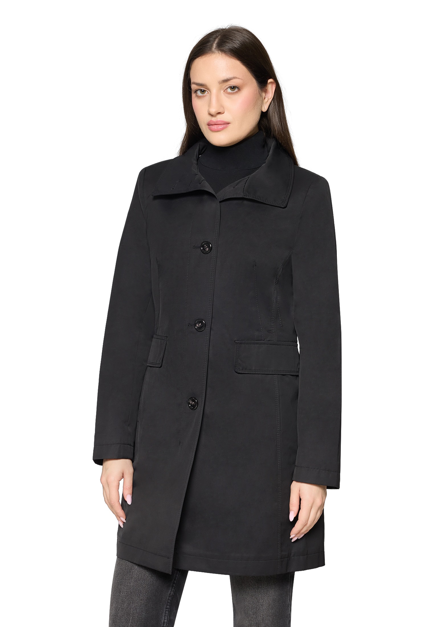 GIL BRET Damen Sommerjacke "Damen mit Stehkragen"schwarz, Gr. 38, Obermaterial: 58% Baumwolle, 42% Polyester; Futter: 100% Polyester, Jacken
