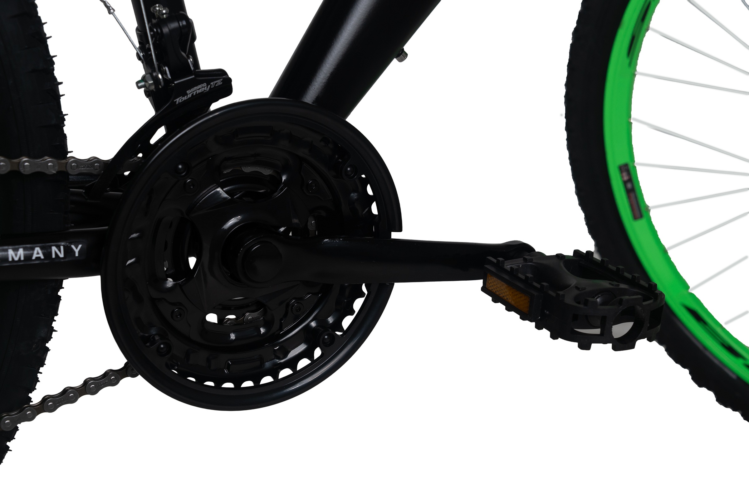 WYLD Mountainbike »WYLD Mountainbike Fully 26'' Bliss schwarz-grün 21 Gänge RH 47 cm« 21 Gang Shimano Tourney Schaltwerk Kettenschaltung