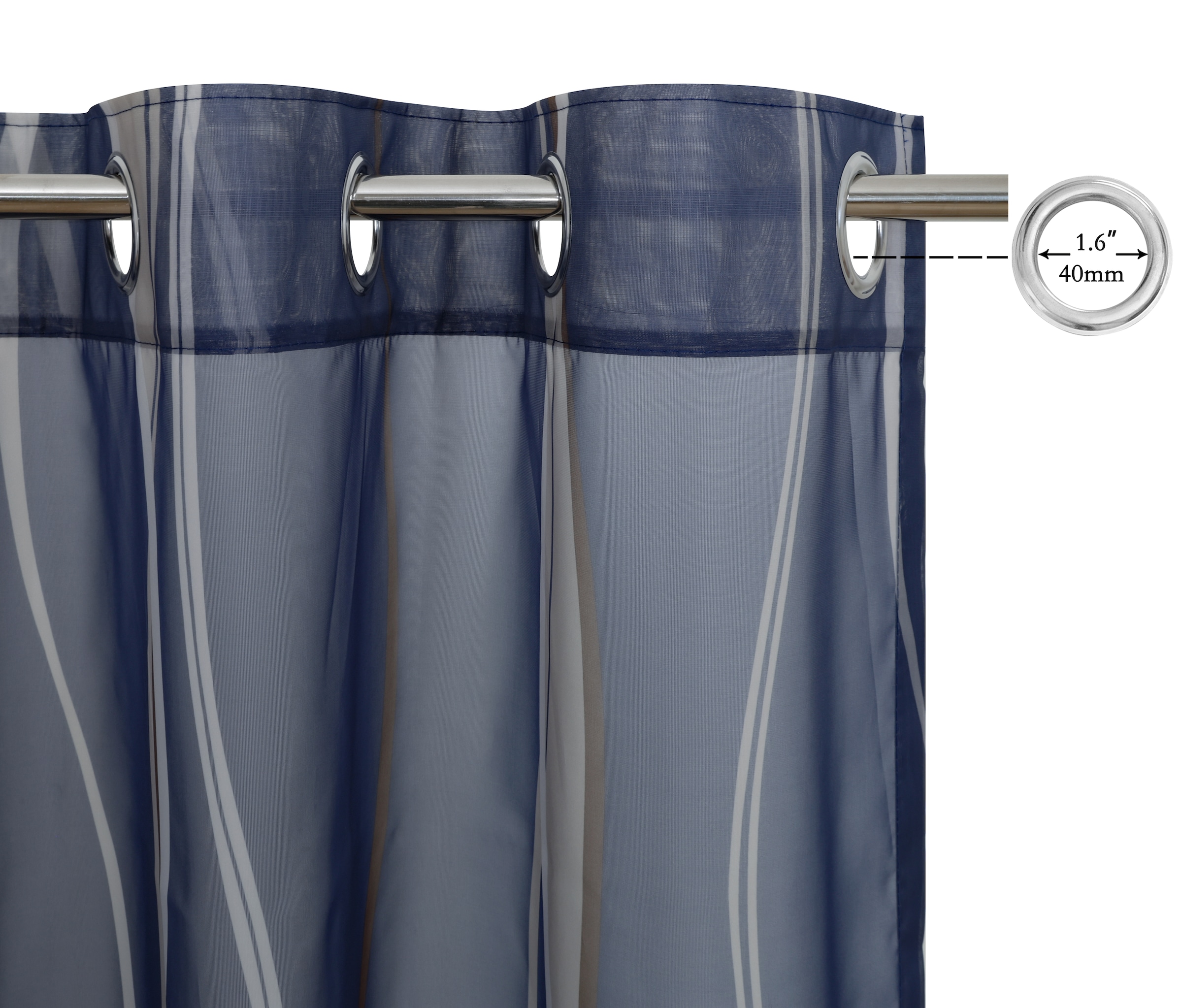 OTTO home Gardine »Dimona, Ösen, transparent, 2er-Set« Ösen 2 Stk. tlg. 2er-Set, transparent, Voile, Polyester