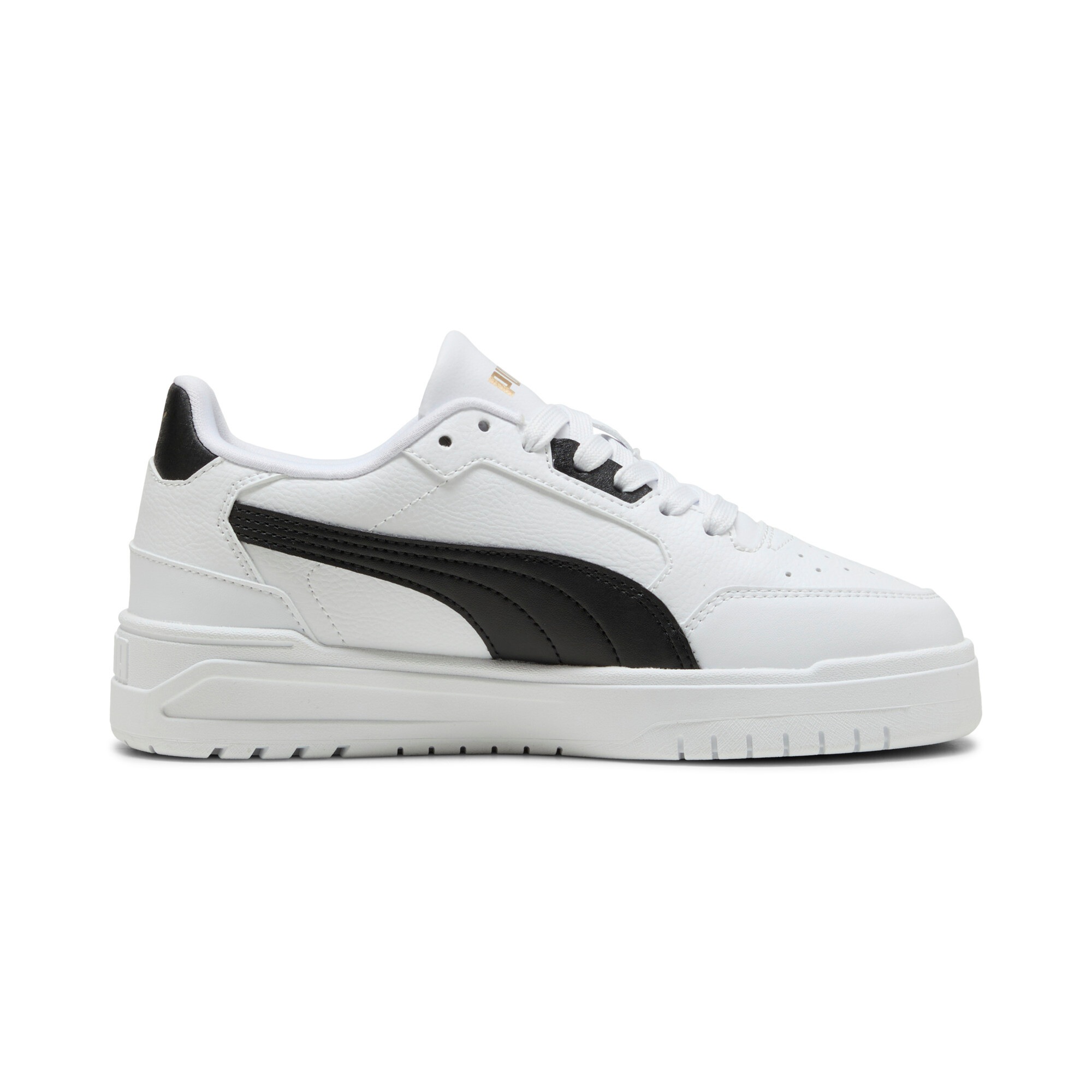 Puma Shuffle Downtown Lo Jr Sneaker White/Black/Gold 38 2