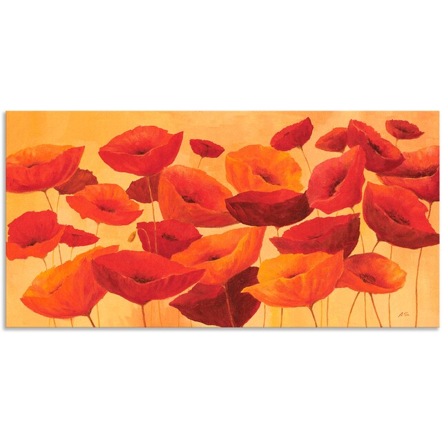 Black Friday Artland Wandbild »Mohnblumenwiese«, Blumen, (1 St.), als  Alubild, Leinwandbild, Wandaufkleber oder Poster in versch. Größen | BAUR