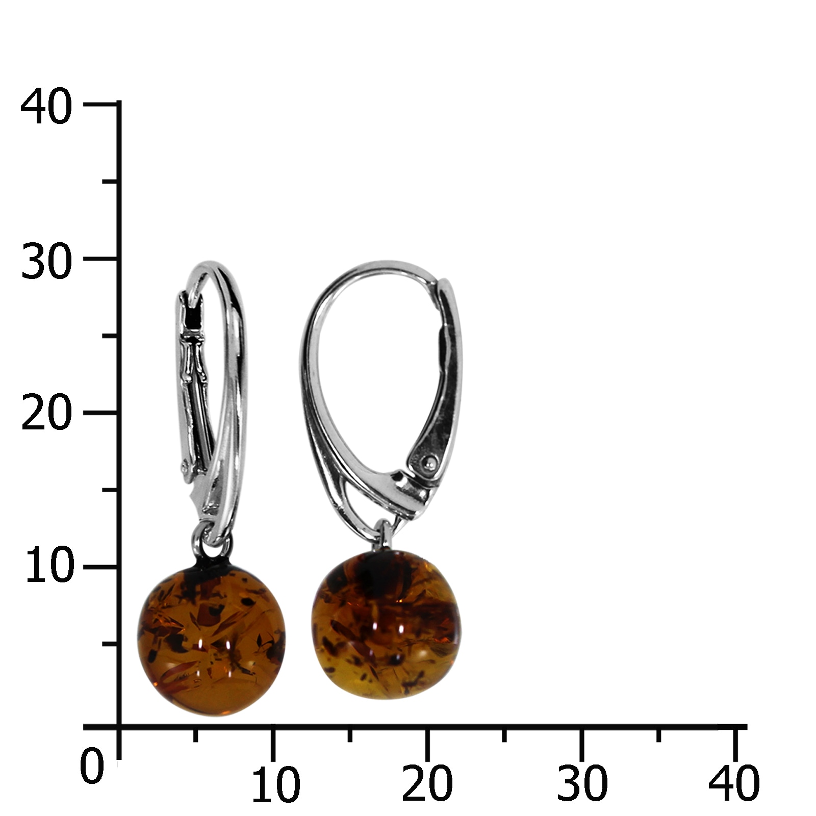 OSTSEE-SCHMUCK Paar Ohrhänger »Ostsee-Schmuck Ohrhänger Klassisch 9 mm Ohrhänger Klassisch 9 mm«, (2 tlg.)