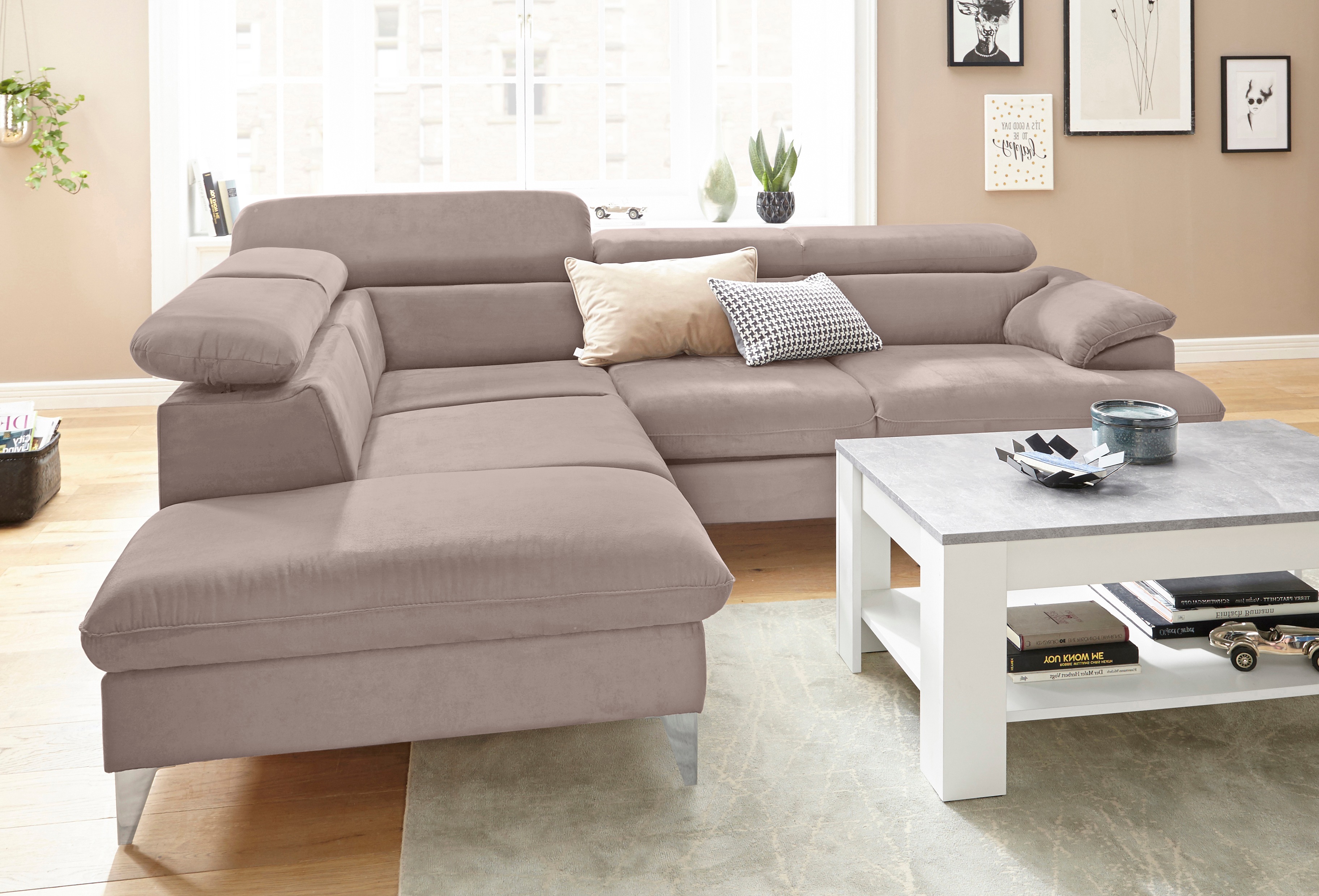 Thumbnail - COTTA Ecksofa "Caluso L-Form", mit Kopfteilverstellung, wahlweise mit Bettfunktion & Bettkasten
