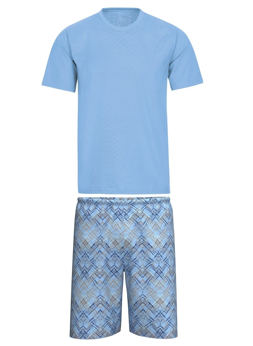 Trigema Schlafanzug »TRIGEMA Shorty-Pyjama mit Zickzackmuster« 1