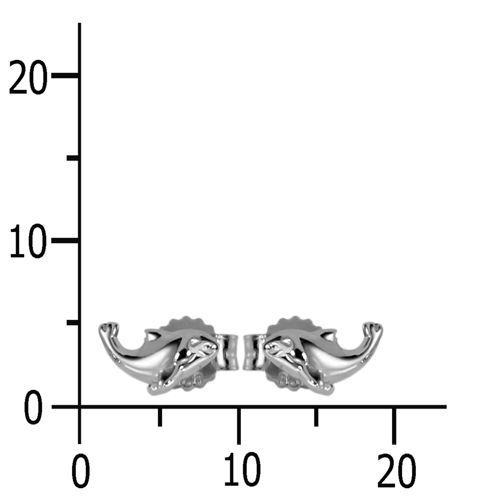 Ostsee-Schmuck Dolphin Stud Earrings Silver 925 Size 7 2