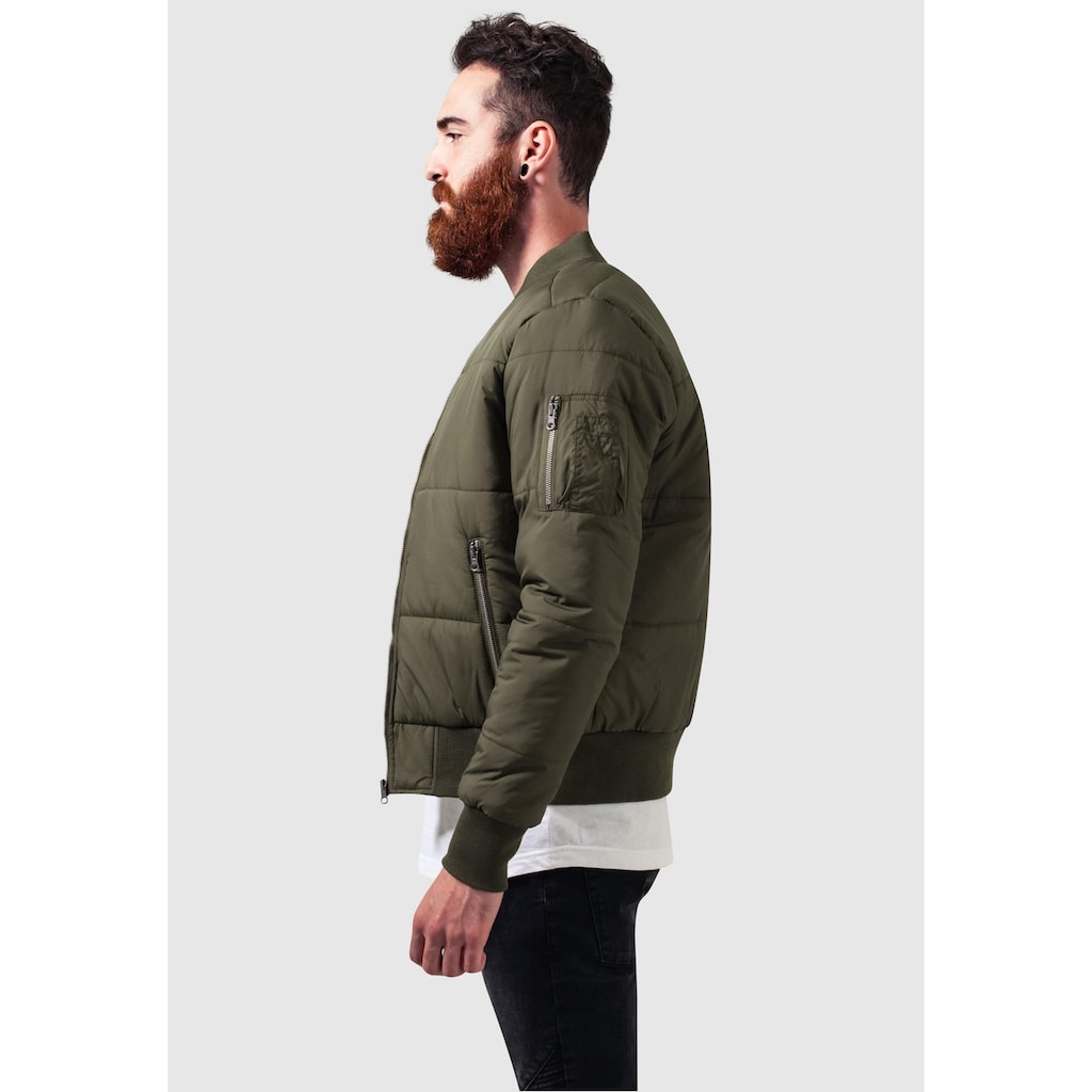 URBAN CLASSICS Anorak »Urban Classics Herren Basic Quilt Bomber Jacket«, (1 St.), ohne Kapuze