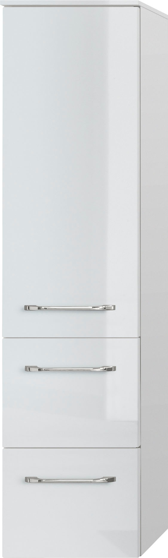 Saphir Badmöbel-Set »Balto Sprint 3-teilig, Mineralmarmor-Waschtisch mit LED-Spiegelschrank«, (4 St.), inkl. Türdämpfer, 100 cm breit, mit Midischrank, 3 Türen, 4 Schubladen