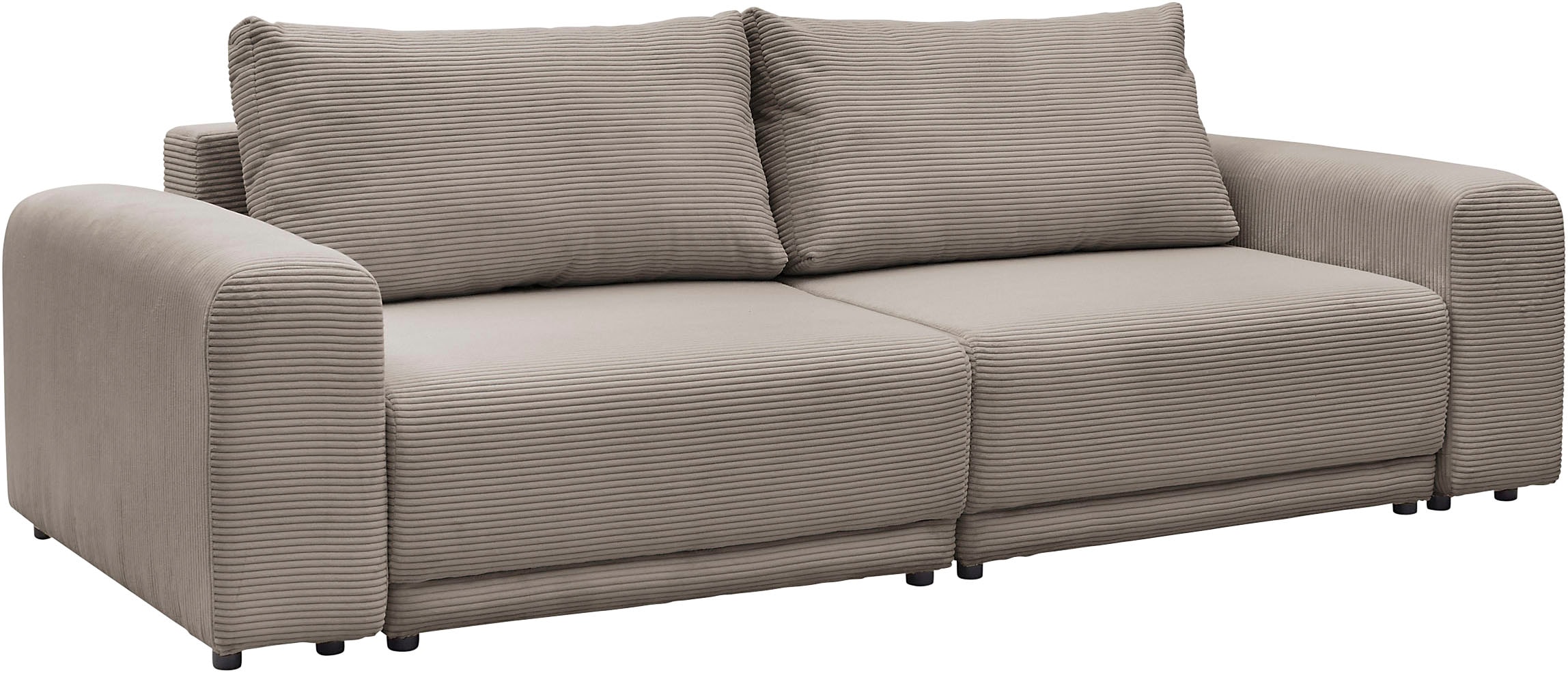 OTTO home Schlafsofa »PHEELIX Cord, mit 3 Funktionen« Elemente einzeln oder gleichzeitig ausziehbar, bequemer Sitzkomfort