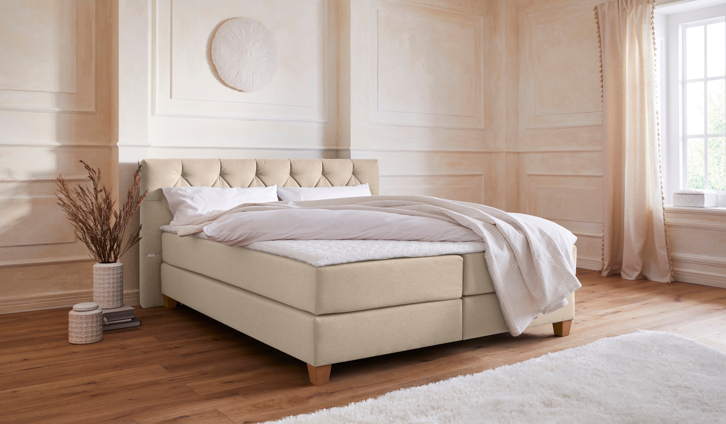 Home affaire Boxspringbett "Harmones", in 3 Breiten, Härtegrad auch im Mix günstig online kaufen