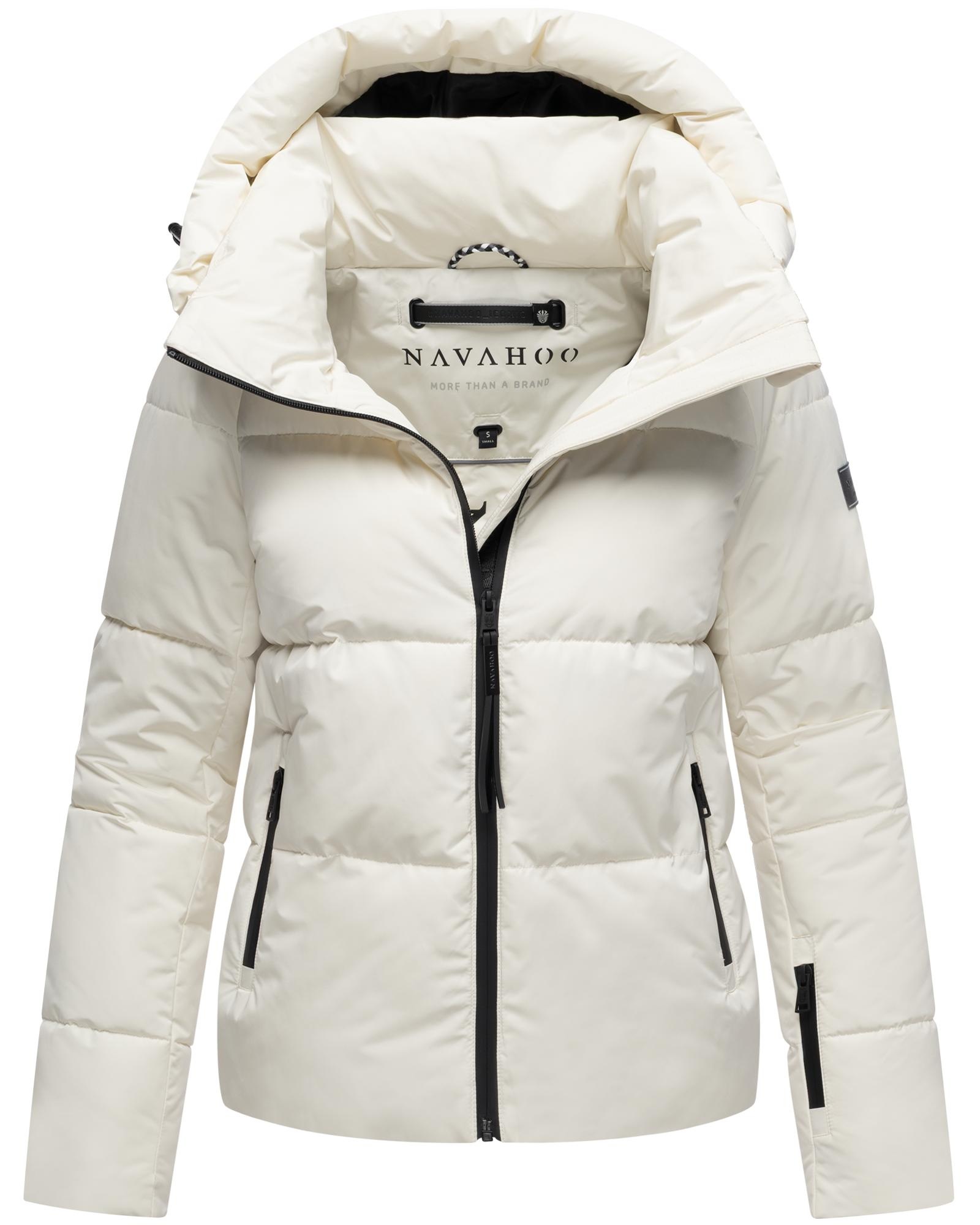 Navahoo Steppjacke "Frostherz XIV" mit Kapuze Kurze gesteppte Damen Winterjacke mit abnehmbarer Kapuze