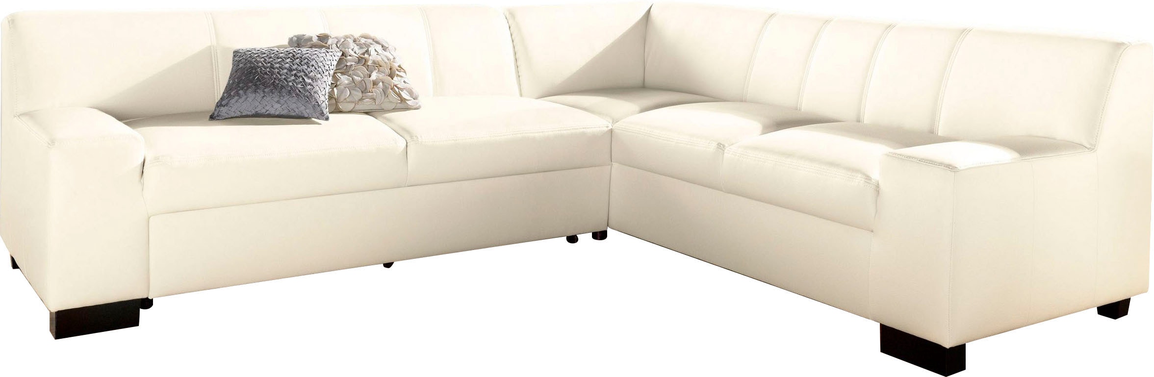 DOMO collection Ecksofa »Norma Top, elegant und modern, flache Armlehnen, L-Form«, wahlweise mit Bettfunktion