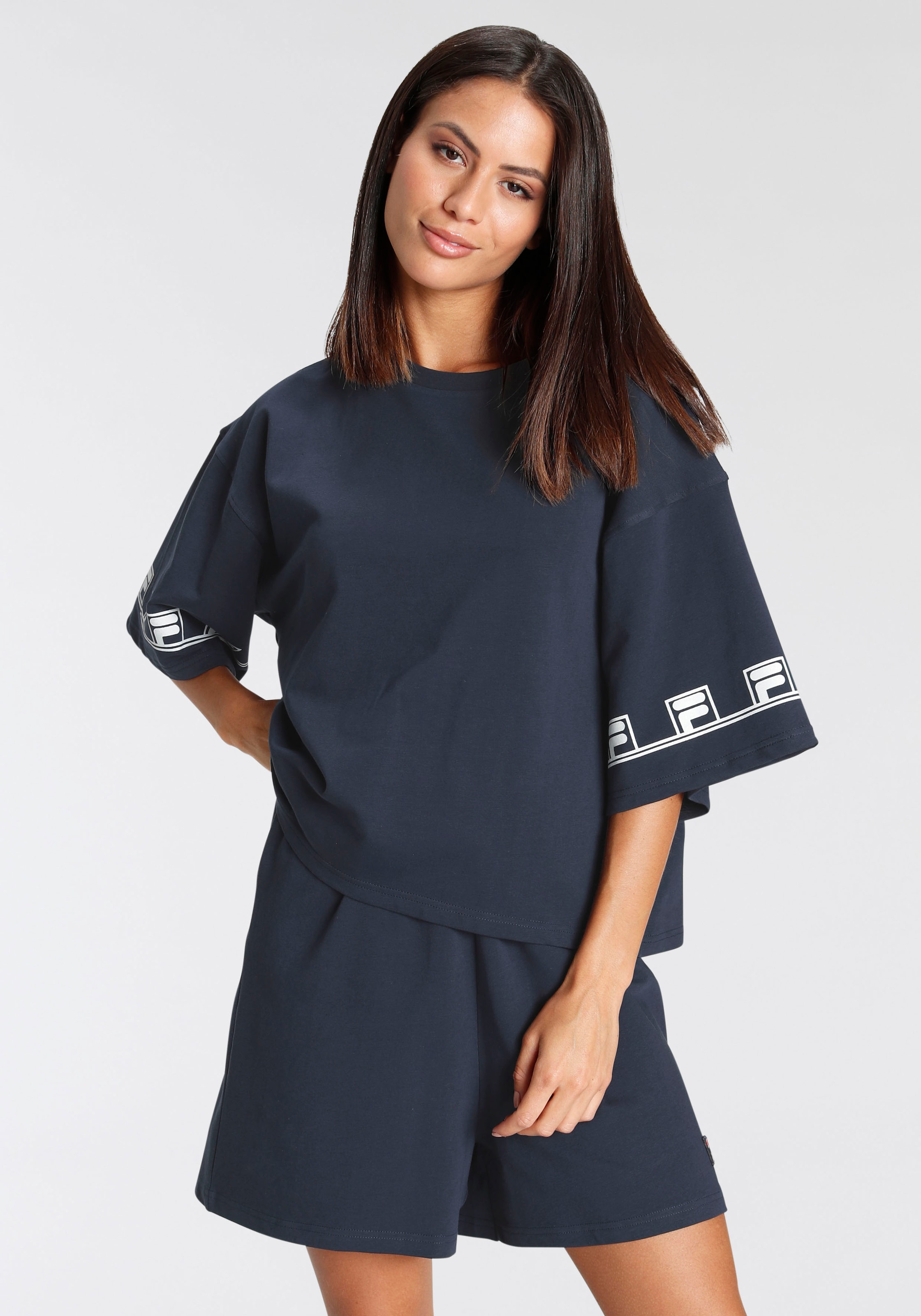 Fila Schlafanzug Set, 2 Stk. tlg., mit Markenlogo Details in Kontrastfarben günstig online kaufen