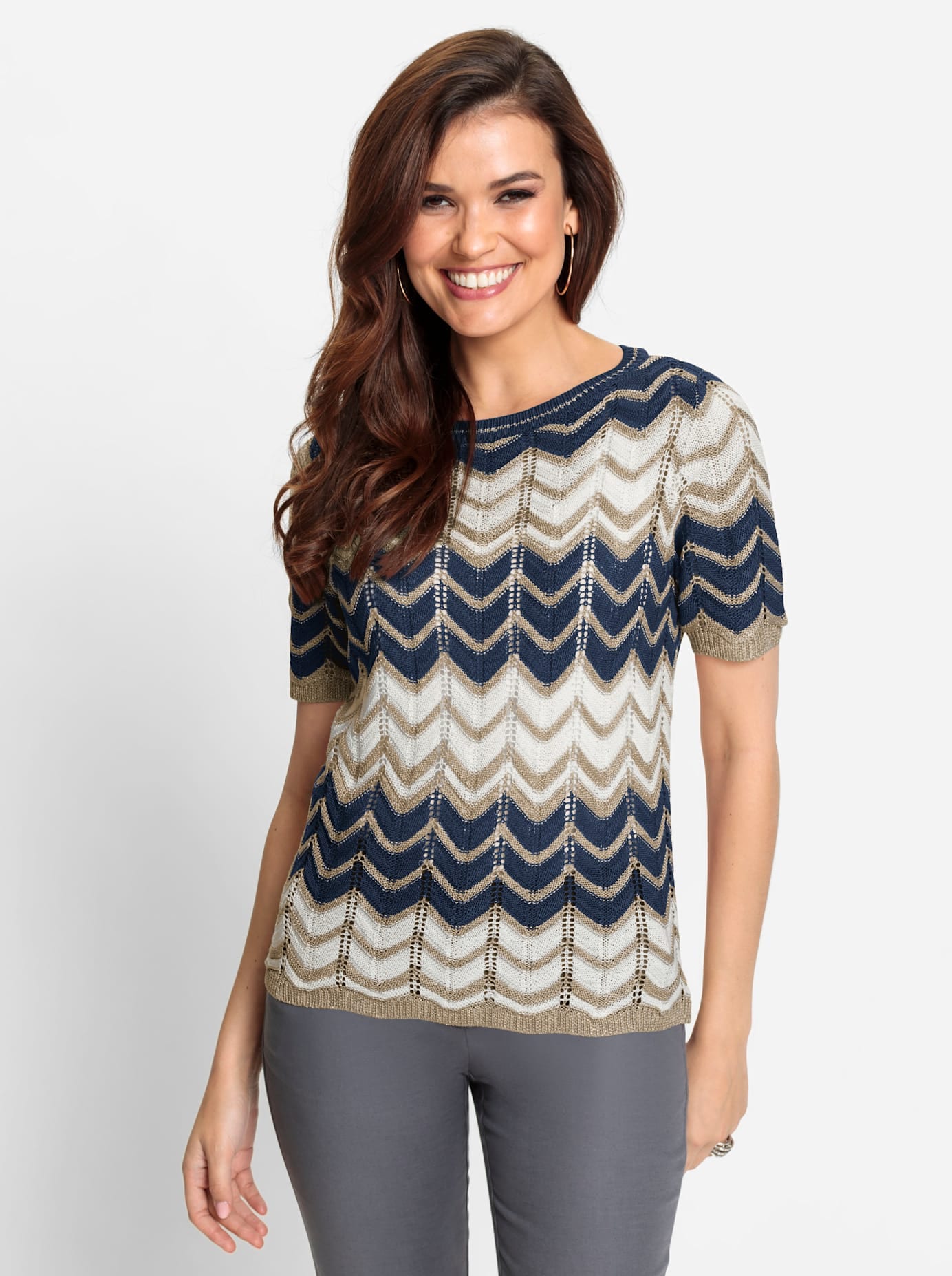Lady Kurzarmpullover »Pullover«