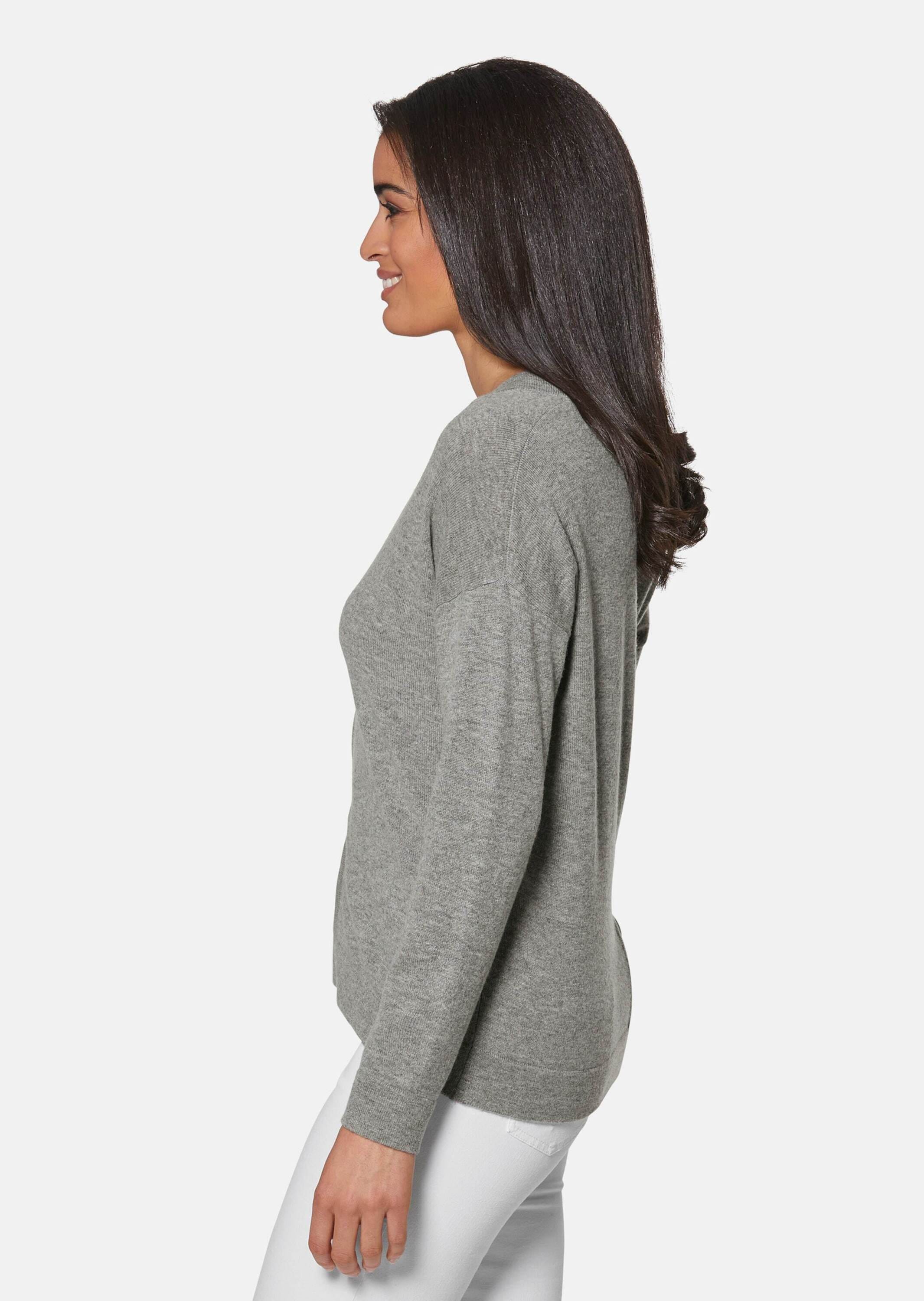 MADELEINE Longpullover »Pullover V-Pullover mit Bindeband«