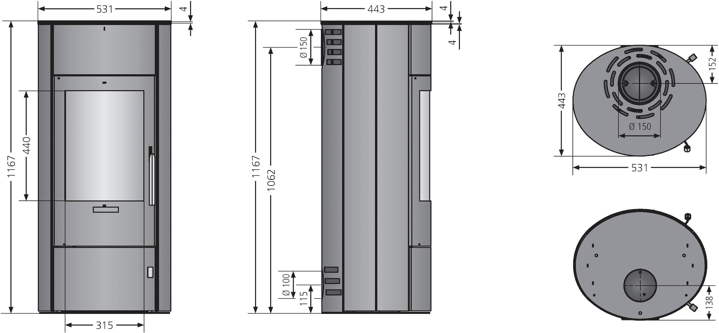 Oranier Kaminofen »Polar W+ 2.0«