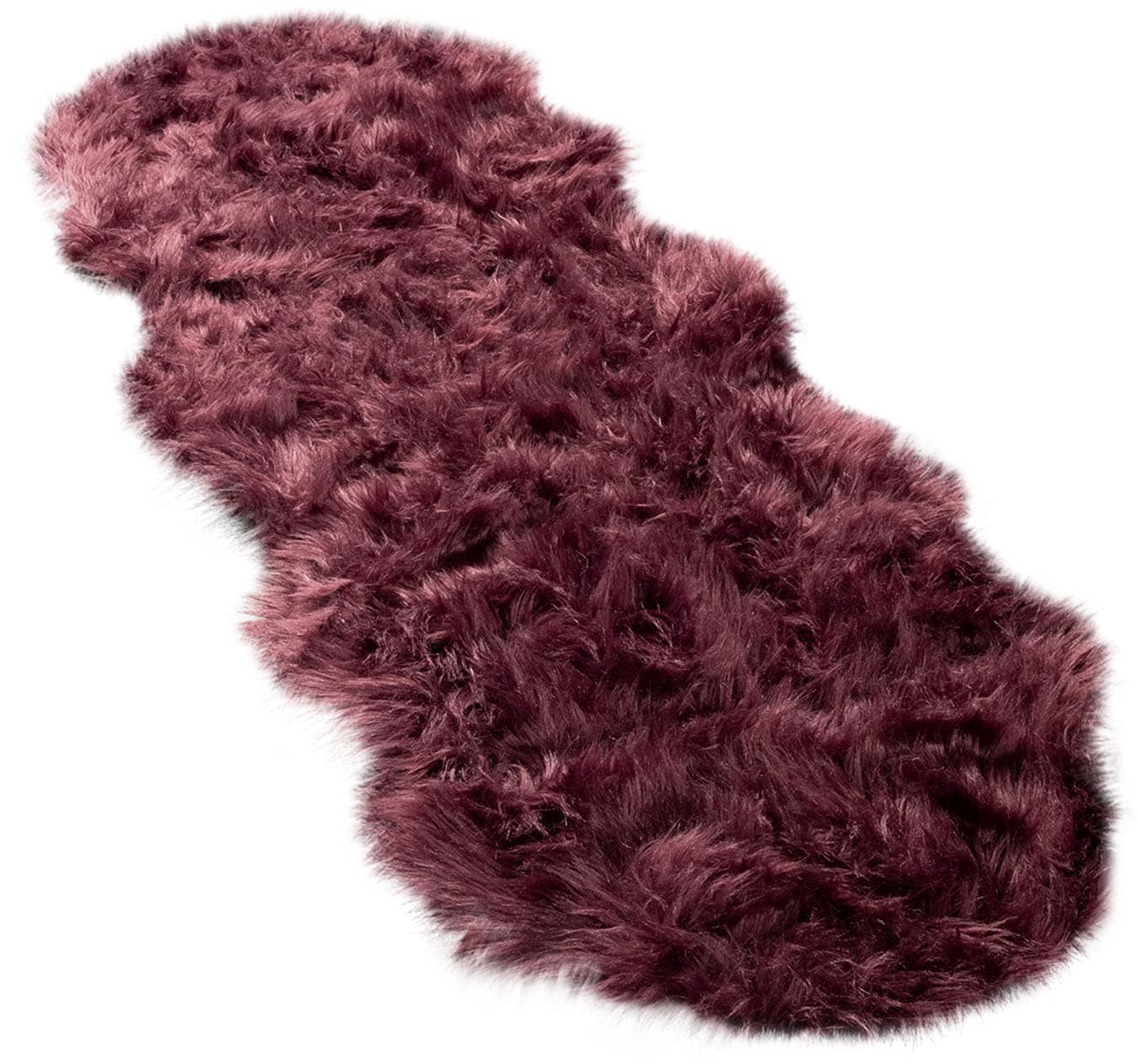 Paco Home Fellteppich »Playa 960«, fellförmig, 64 mm Höhe, Kunstfell, Flokati-Optik, Hochflor, weich und flauschig, Uni-Farben