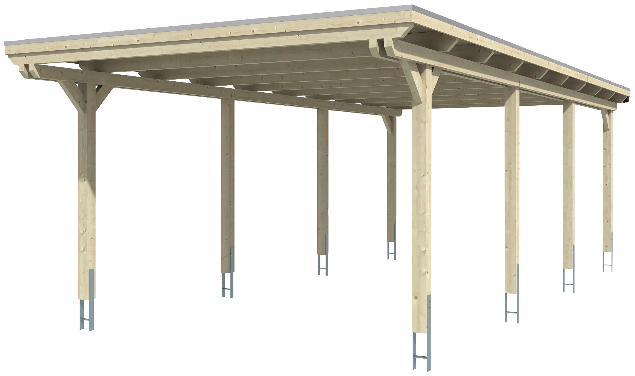 Skanholz Einzelcarport »Emsland«, Leimholz-Nordisches Fichtenholz, 341 cm, weiß