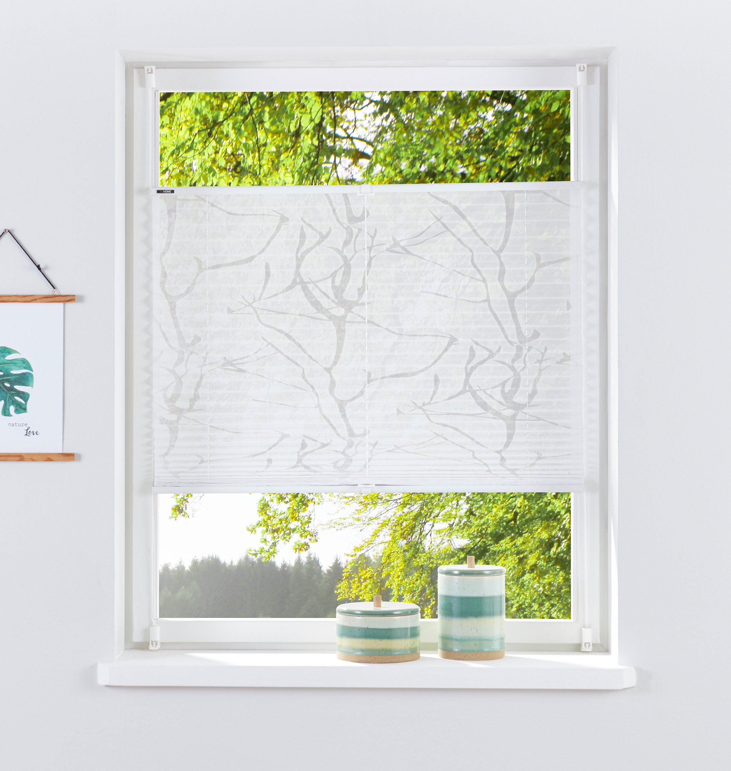 OTTO home Plissee "Anna" Lichtschutz ohne Bohren verspannt Ästemotiv, Bests günstig online kaufen