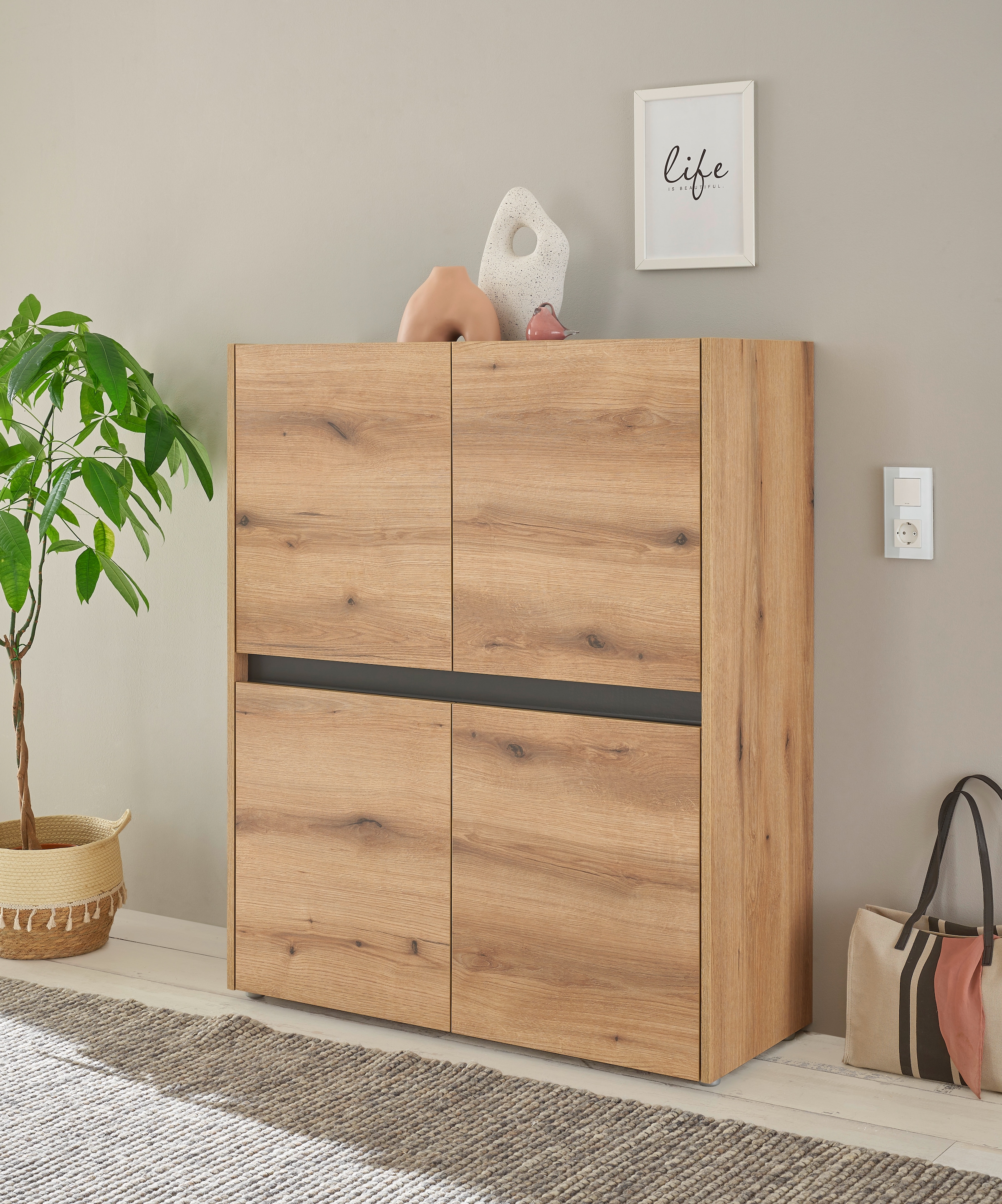 Home affaire Highboard "City/Giron, moderner Schrank, Kommode, Stauraumschr günstig online kaufen