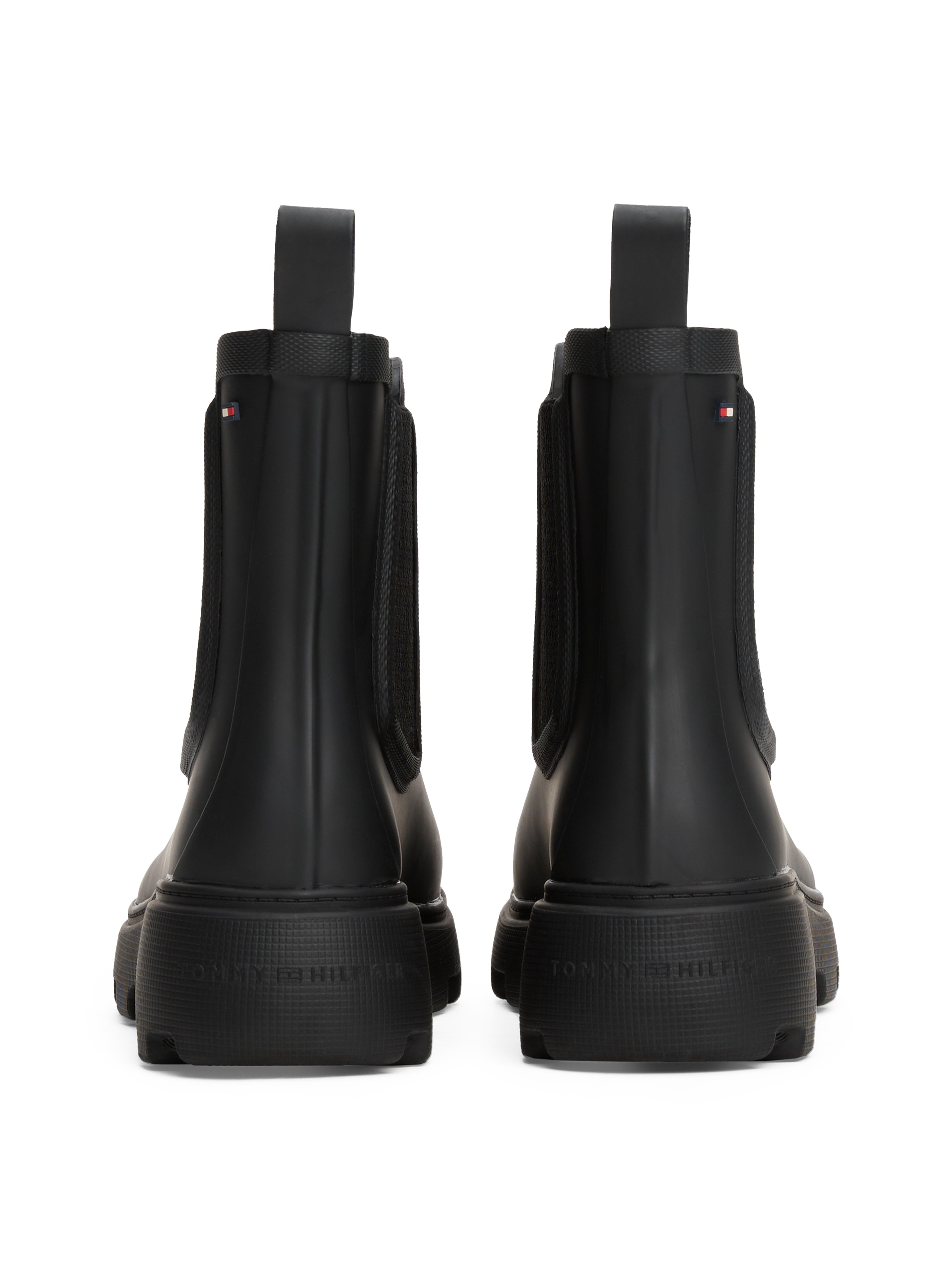 Tommy Hilfiger Chelseaboots "RUBBER FLAG CLEATED RAINBOOT", Blockabsatz, Sc günstig online kaufen