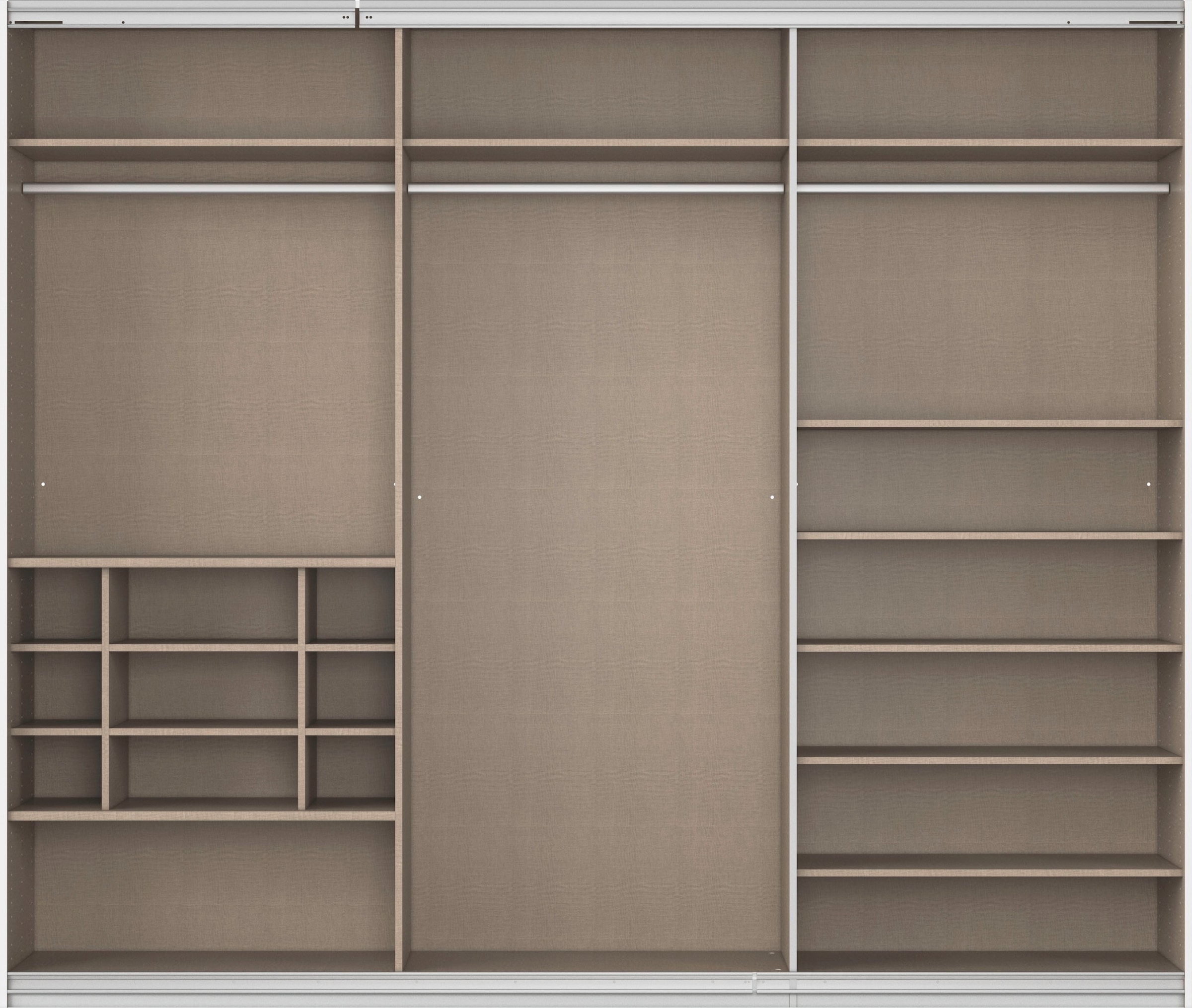 rauch Schwebetürenschrank »Kleiderschrank Schrank Garderobe Wäscheschrank TOMA«, inkl. Regaleinsatz sowie zusätzlichen Einlegeböden MADE IN GERMANY