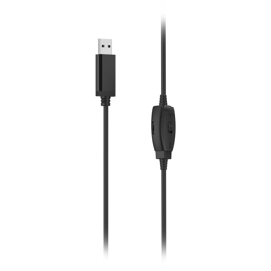 Hama PC-Headset »PC-Office-Headset "HS-USB250 V2", Stereo, Schwarz, USB-Headset« Kompatible Betriebssysteme: Windows 11/110/8/7