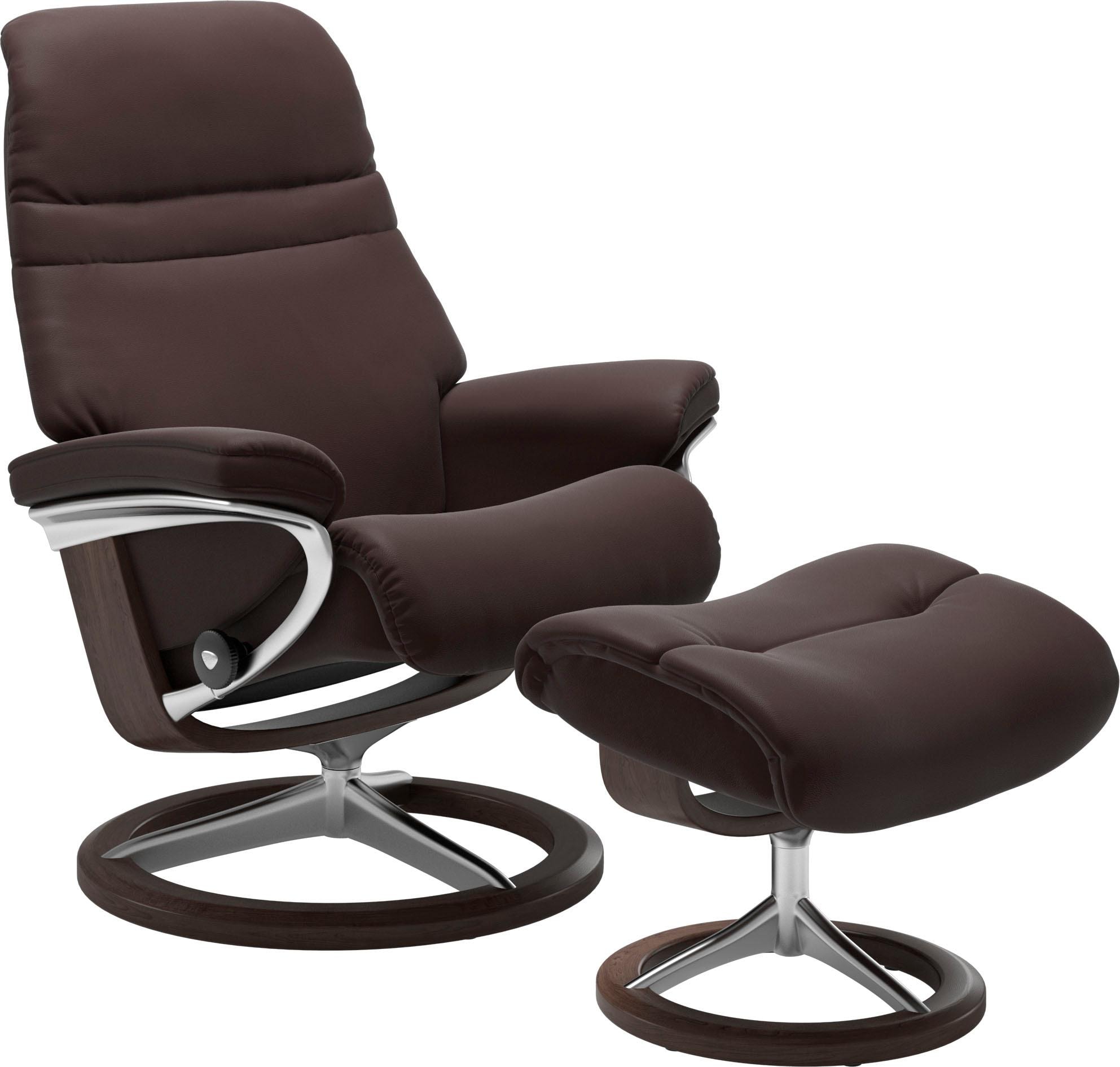 Stressless Relaxsessel "Sunrise" Relaxsessel mit Hocker, mit Signature Base, Größe S, Gestell Wenge, in 2 Lederqualitäten lieferbar