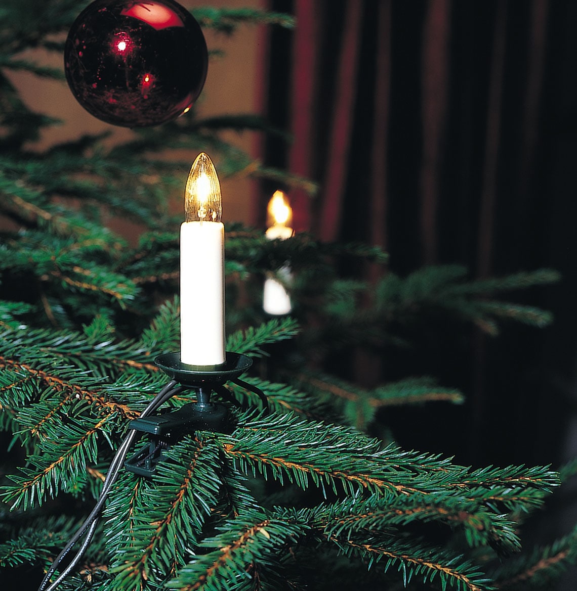 KONSTSMIDE LED-Christbaumkerzen »Weihnachtsdeko, Christbaumschmuck«, Topbirnen, BAUR 25 flammig, 25 LED weiße Baumkette, Dioden St.- warm | String, bestellen One