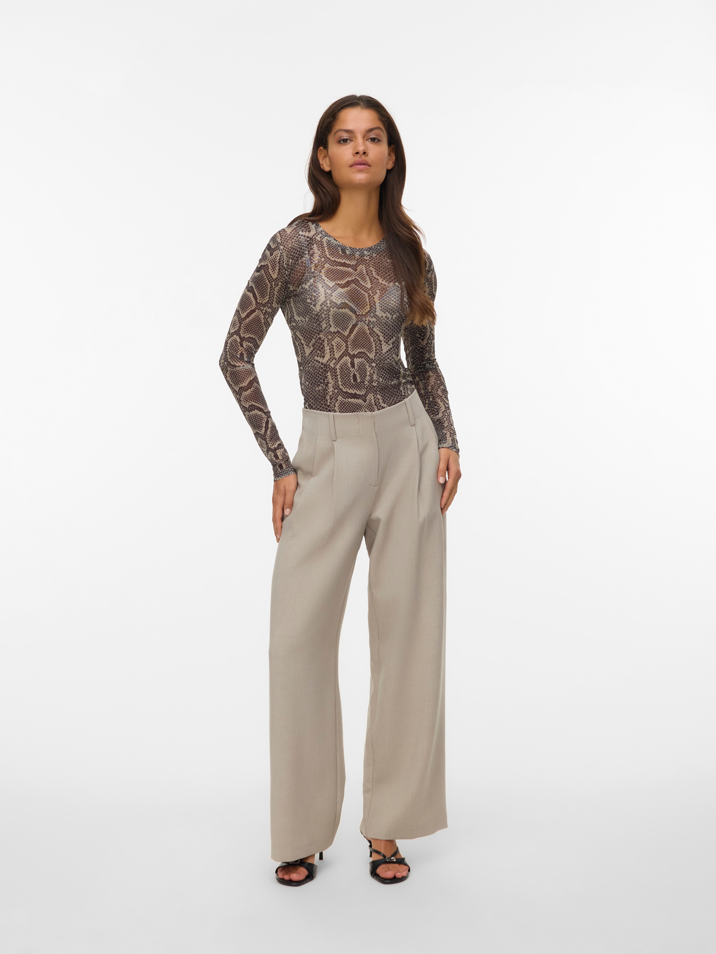 Vero Moda Langarmshirt »VMLOVA LS MESH TOP JRS NOOS«