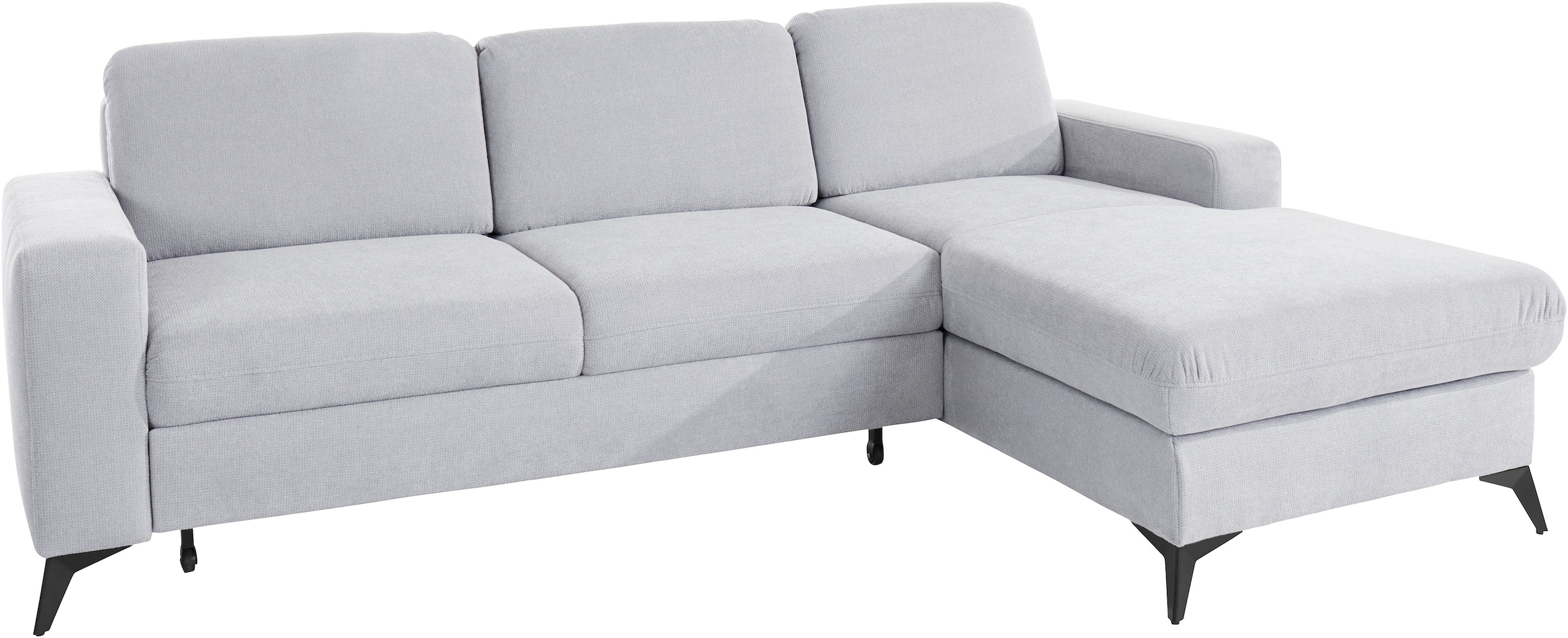 Places of Style Ecksofa »Lolland L-Form«, Wahlweise mit Bettfunktion und Bettkasten, Federkern