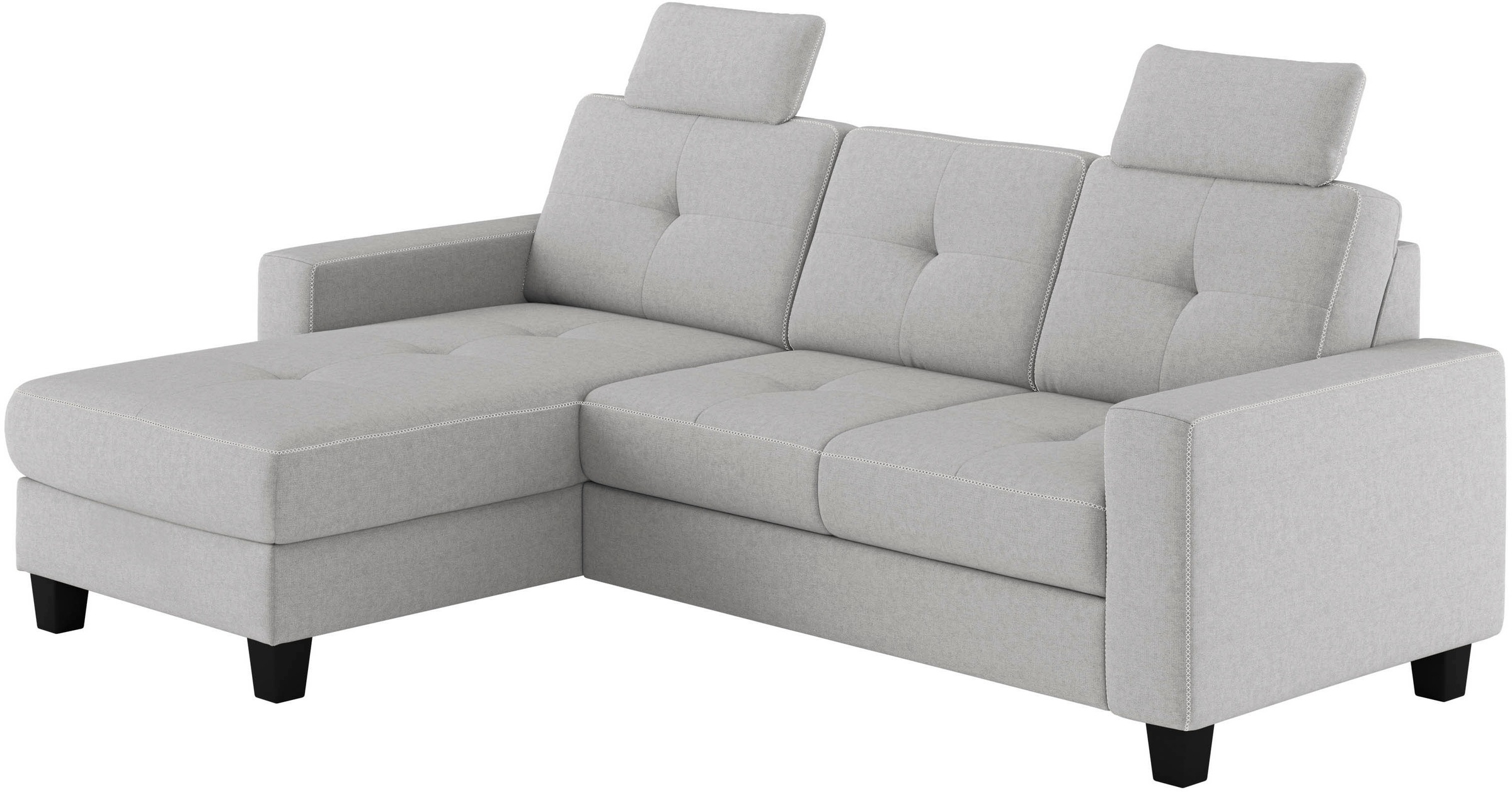 Places of Style Ecksofa »Varese«, wahlweise mit Bettfunktion und Bettkasten