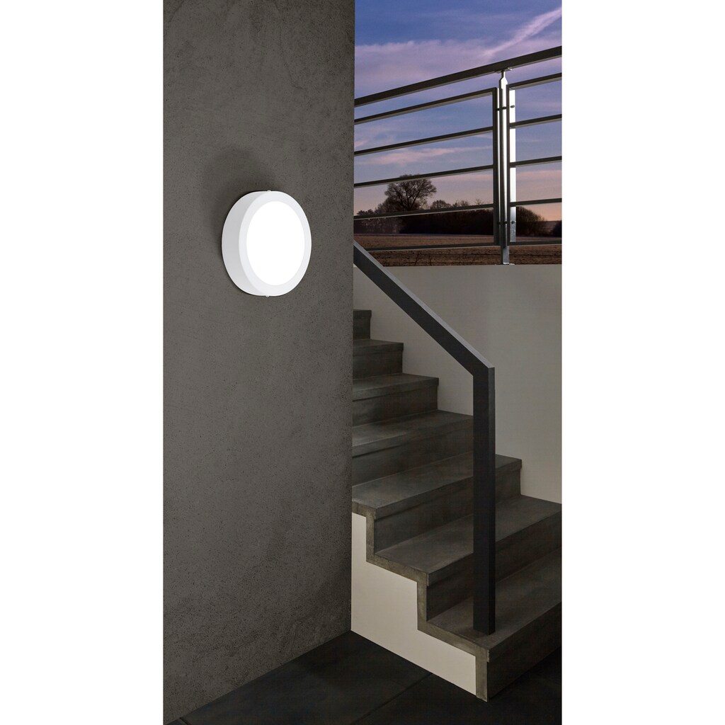 EGLO LED Außen-Deckenleuchte »ARGOLIS«, LED-Board, Warmweiß, Ø22,5 x H3,5 cm / inkl. 1 x LED-Platine (je 16,5W, 1600lm, 3000K) / Hochwertige Deckenlampe - IP44 spritzwassergeschützt - auch für Außenbereich und Badezimmer - flach