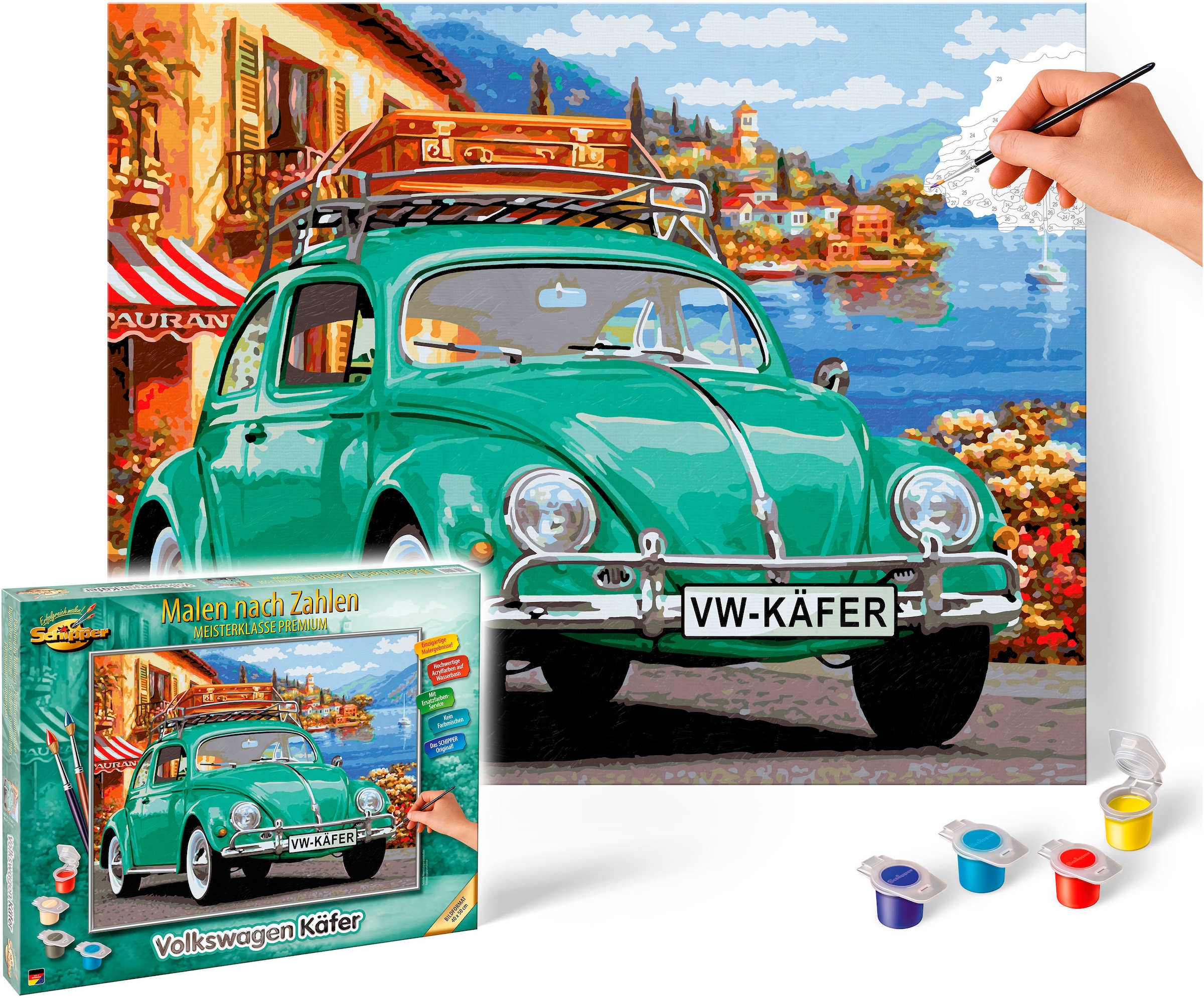Schipper Malen nach Zahlen »Meisterklasse Premium - Volkswagen Käfer«, Made in Germany